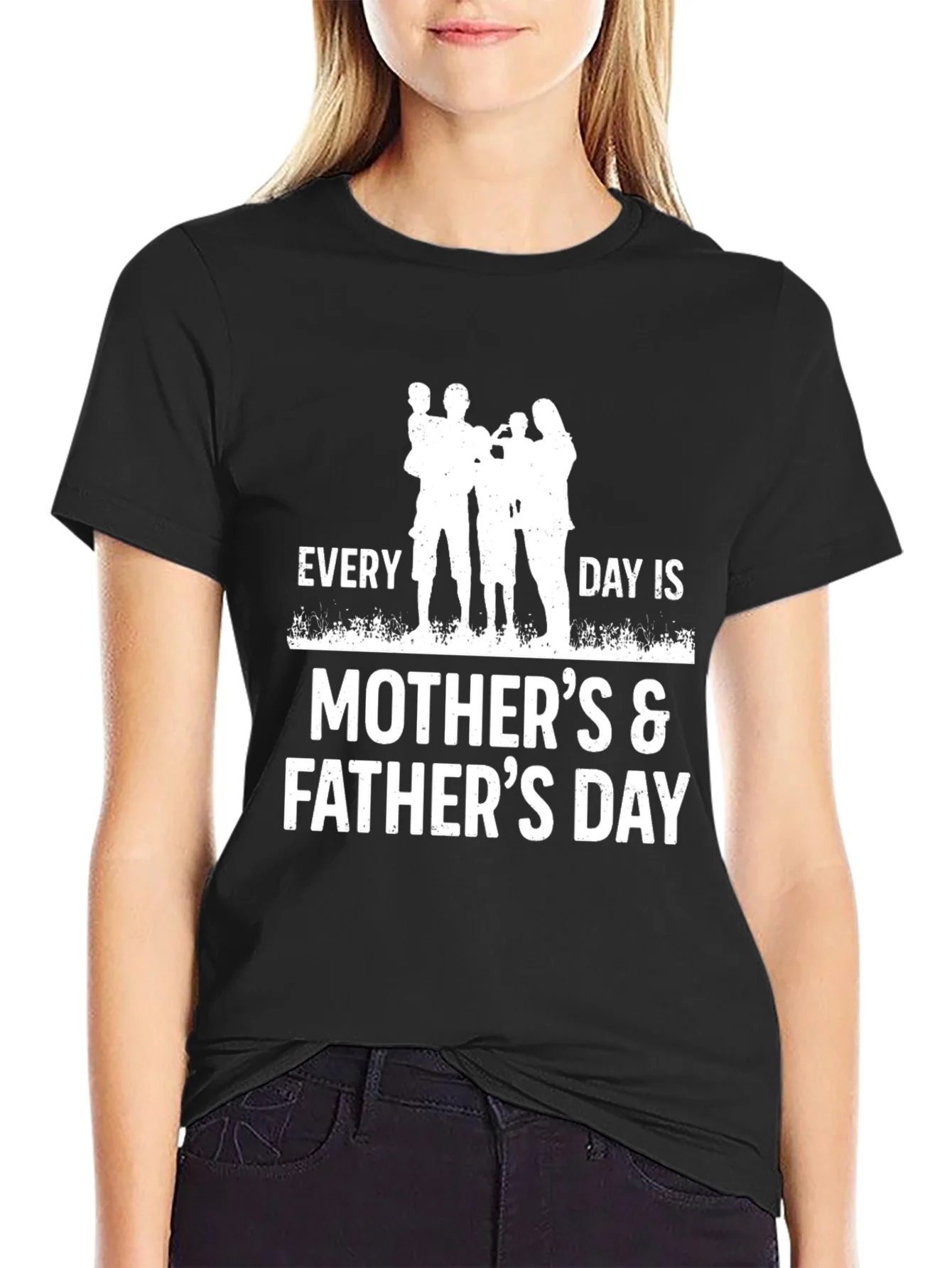 Camiseta Negra D¨ªa de la Madre y del Padre