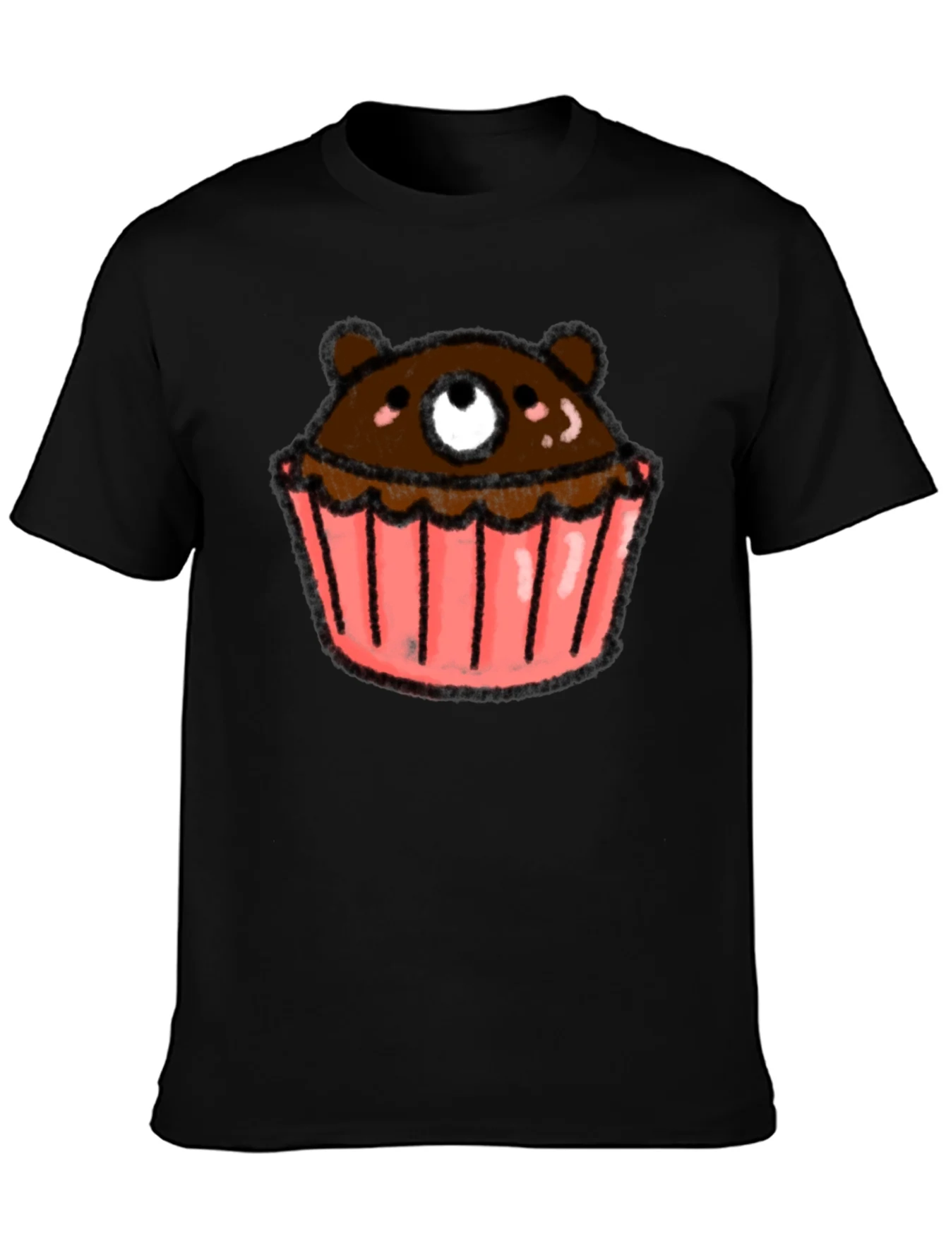 Rebbecca Bear Cupcake Graphic Tee - Black Cotton T-Shirt