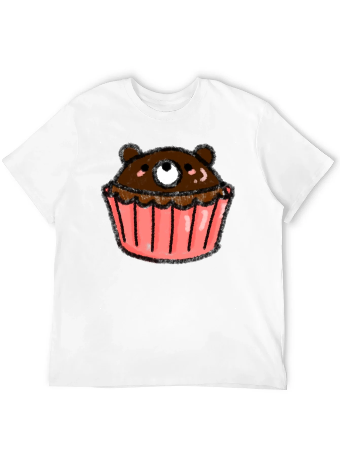 Rebbecca Bear Cupcake Graphic Tee - Black Cotton T-Shirt
