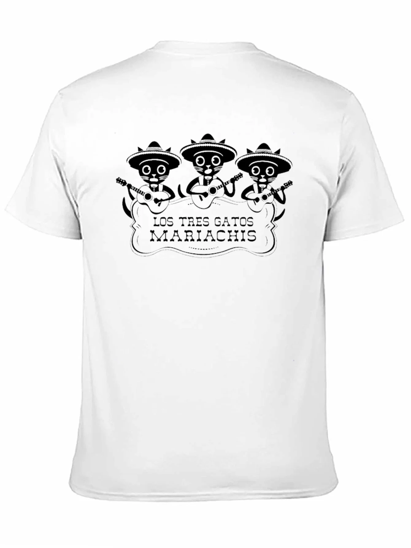 Rebbecca Los Tres Gatos Mariachis Black Graphic Tee