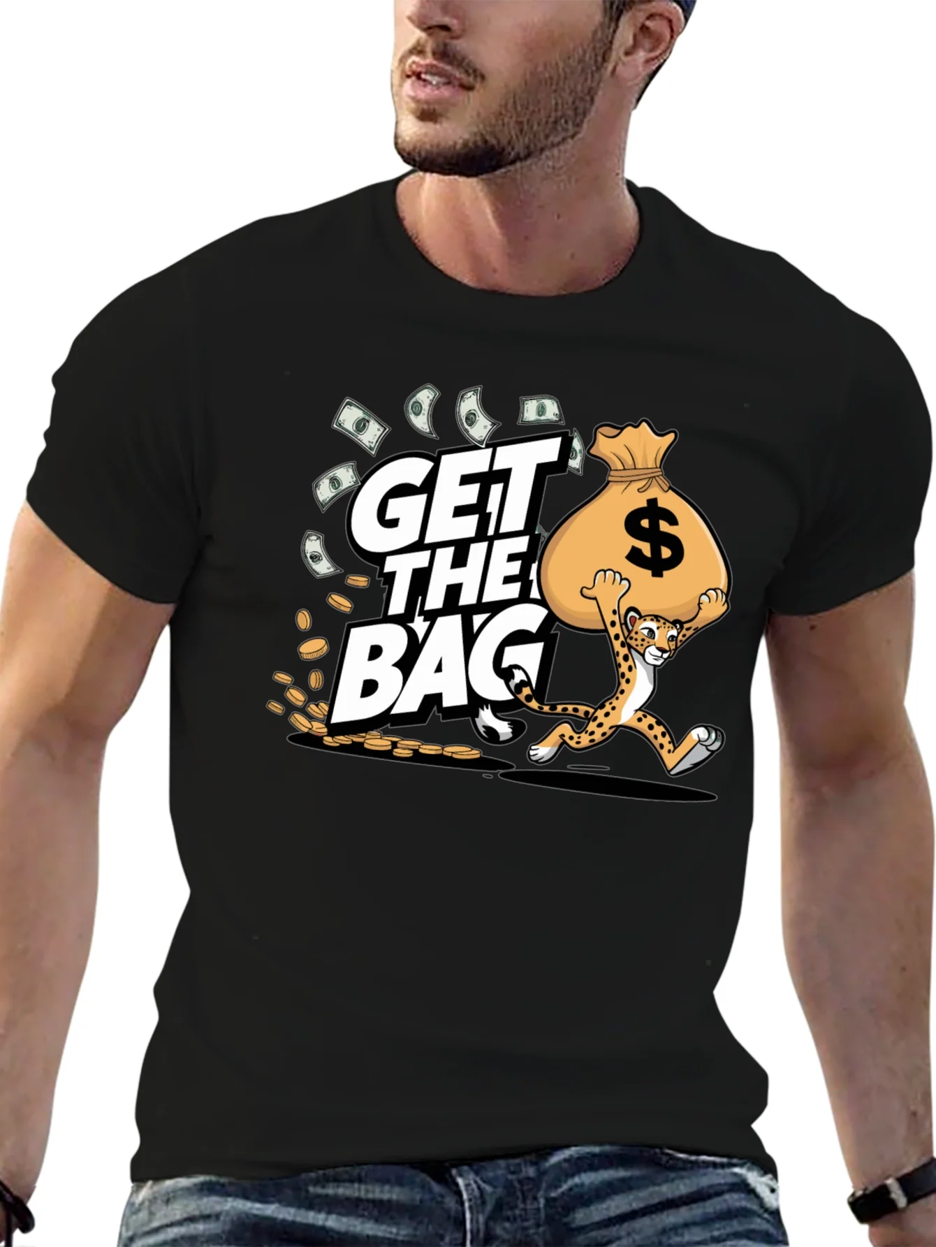 Rebbecca Get the Bag Cheetah Graphic T-Shirt