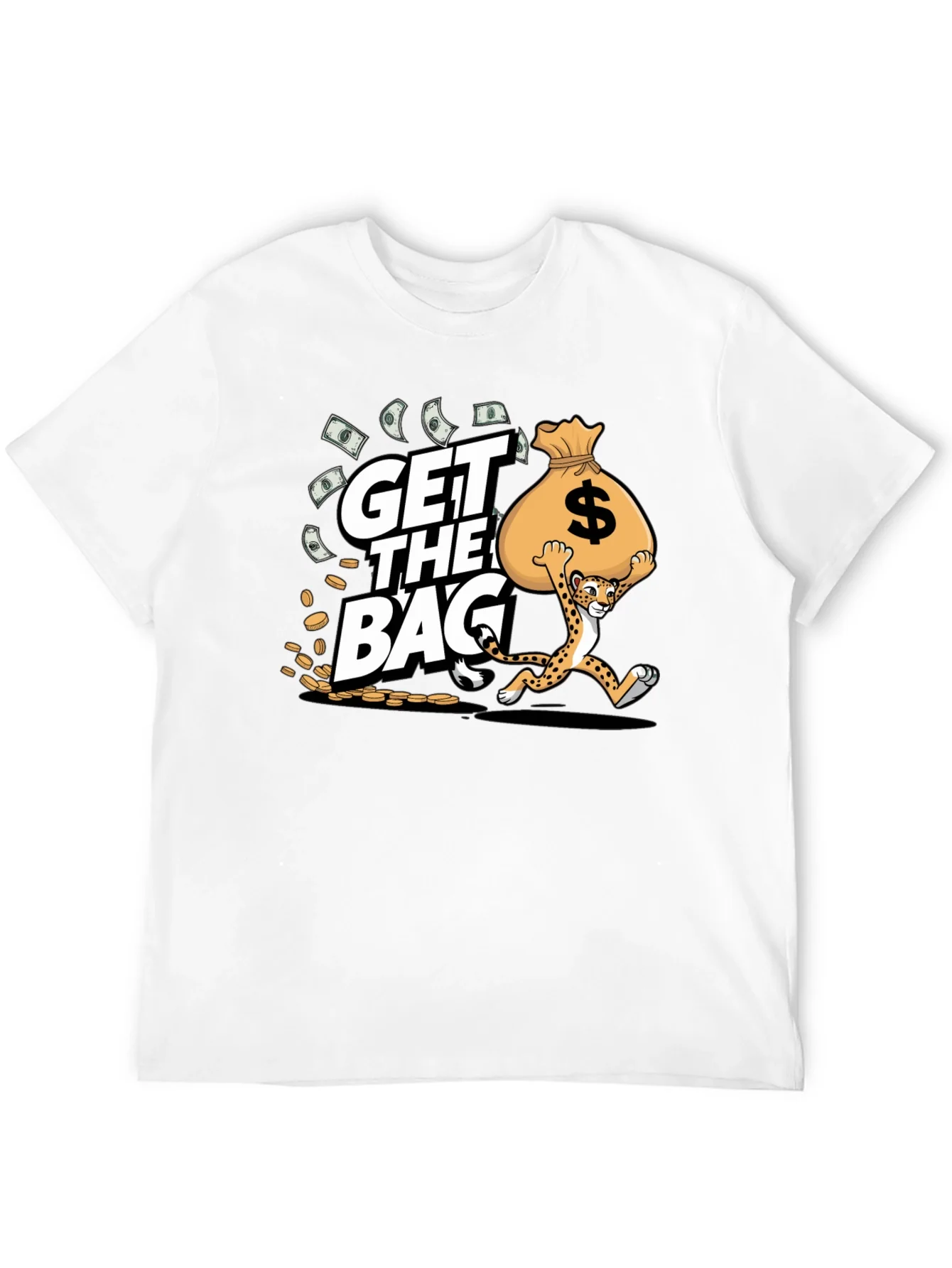 Rebbecca Get the Bag Cheetah Graphic T-Shirt