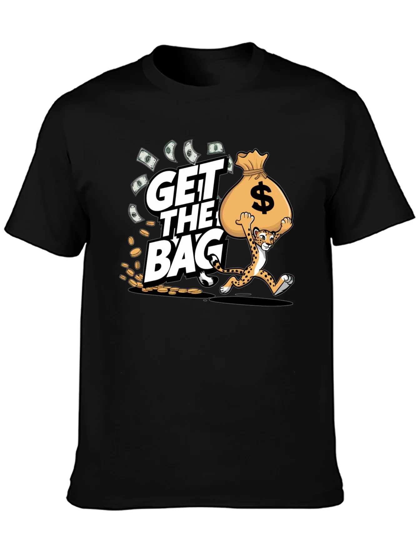 Rebbecca Get the Bag Cheetah Graphic T-Shirt