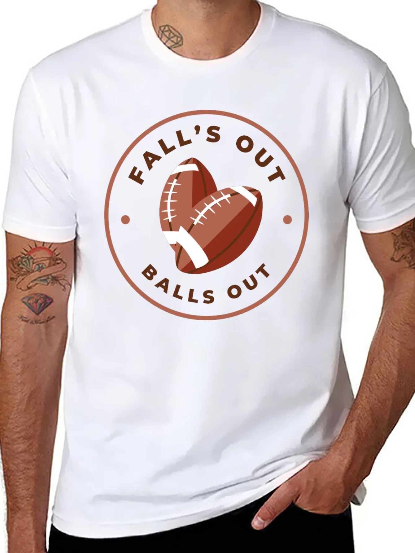 Rebbecca Falls Out Balls Out Football T-Shirt