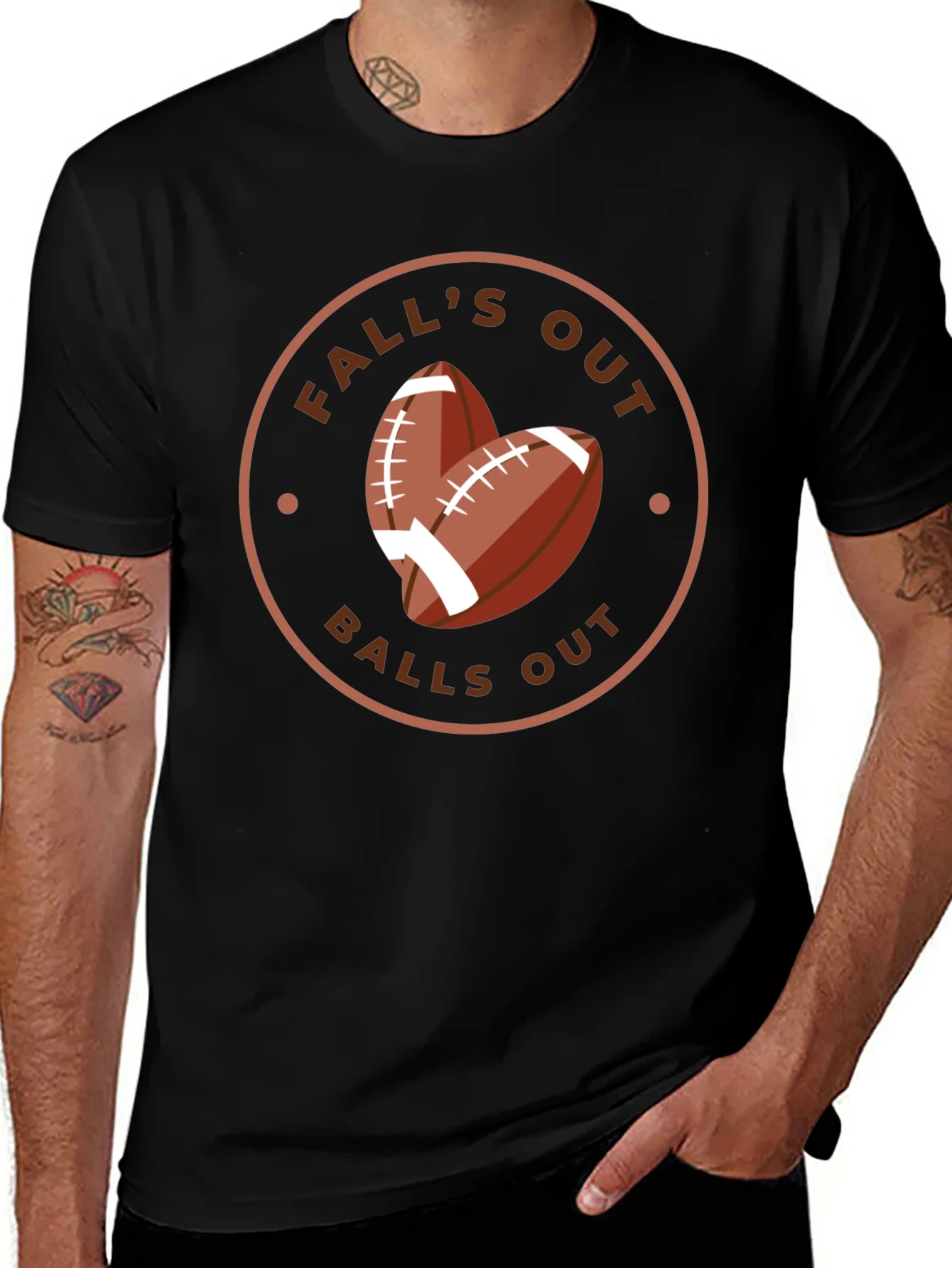 Rebbecca Falls Out Balls Out Football T-Shirt
