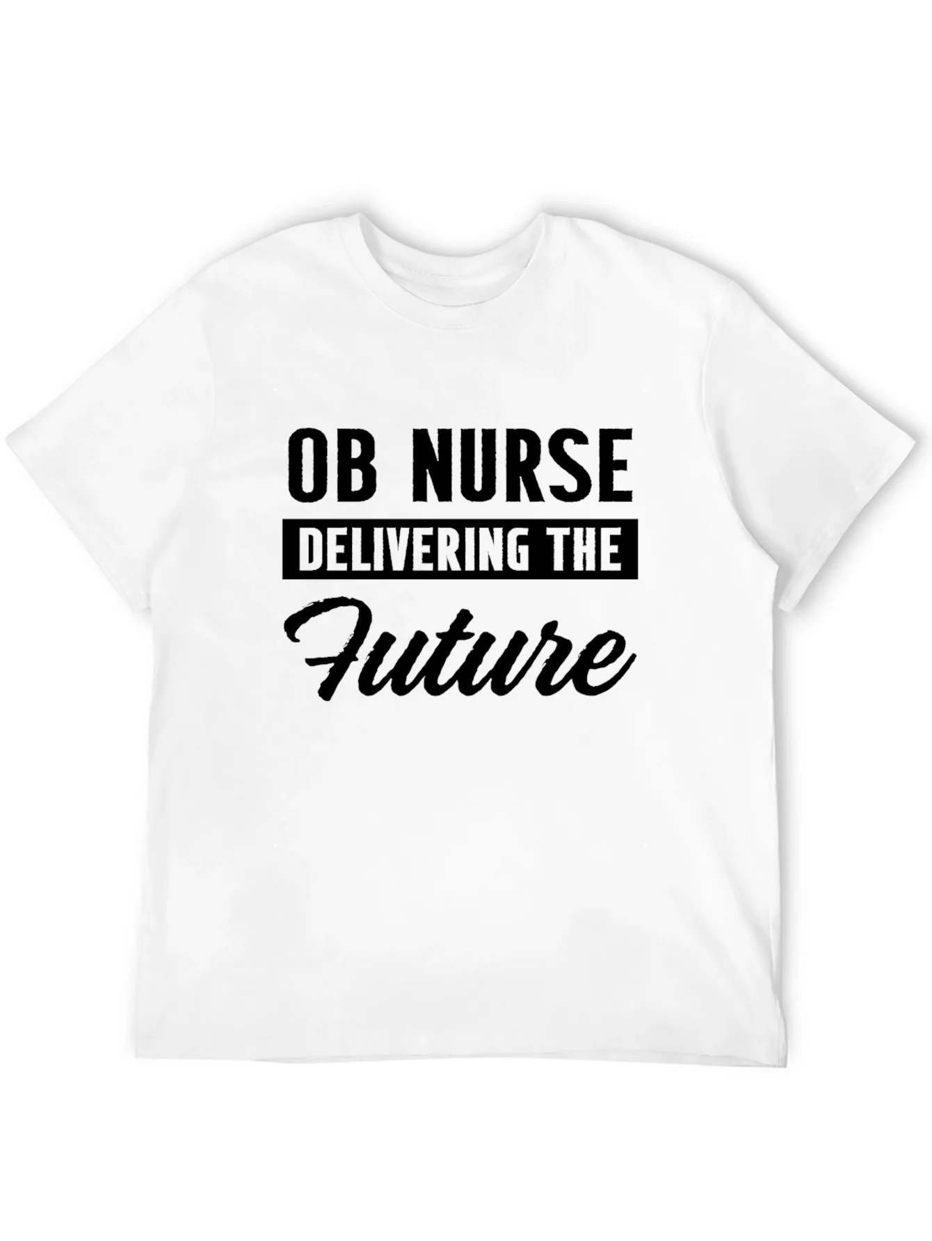 Camiseta Negra OB Nurse Delivering the Future