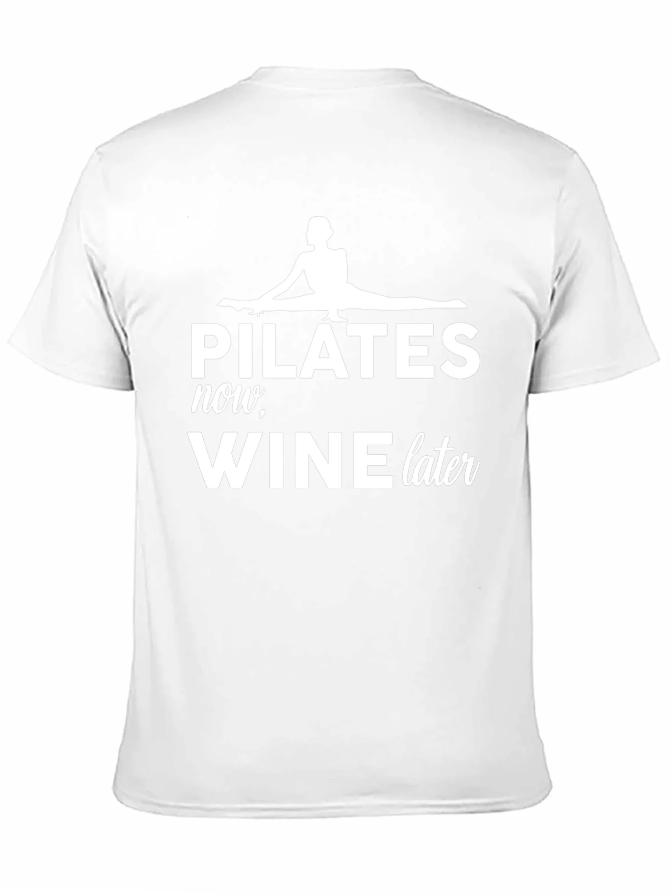 Camiseta Negra Pilates Now Wine Later