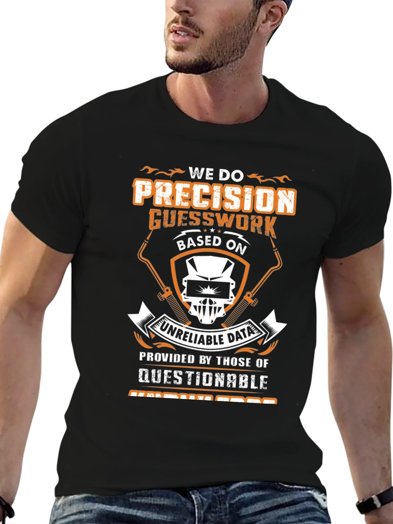 Camiseta Negra con Dise?o Divertido para Soldadores