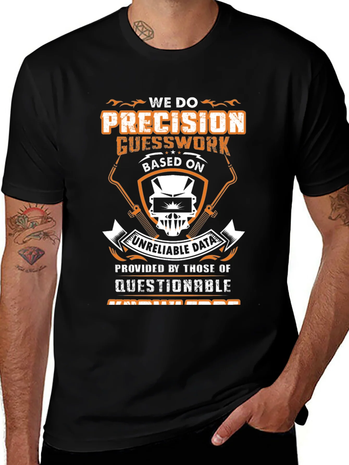 Camiseta Negra con Dise?o Divertido para Soldadores
