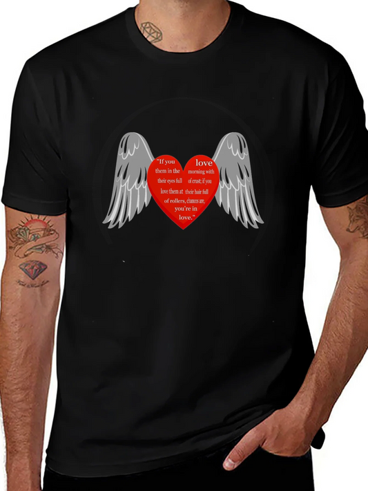 Rebbecca Love Quote Heart Wings Graphic T-Shirt