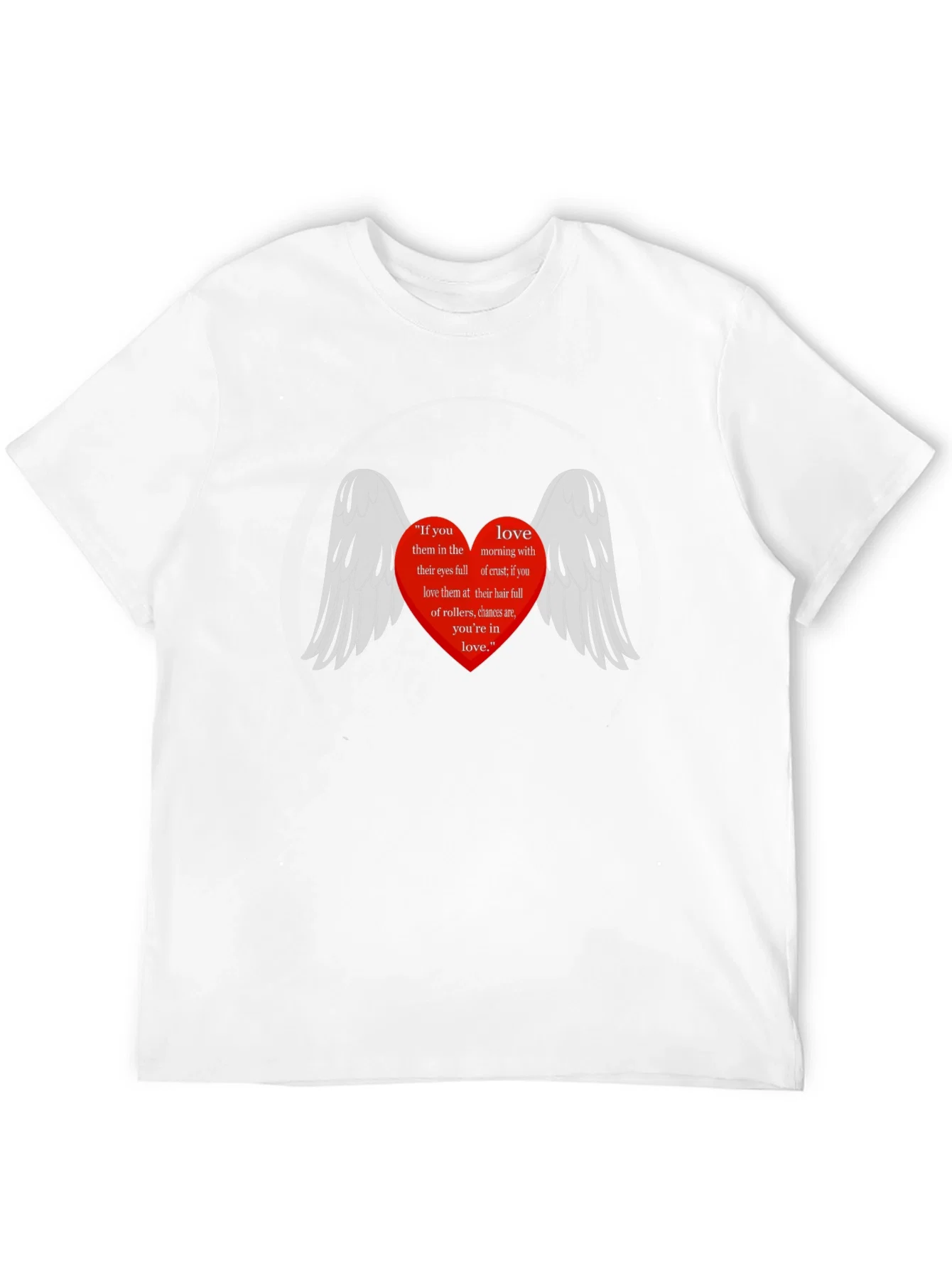 Rebbecca Love Quote Heart Wings Graphic T-Shirt