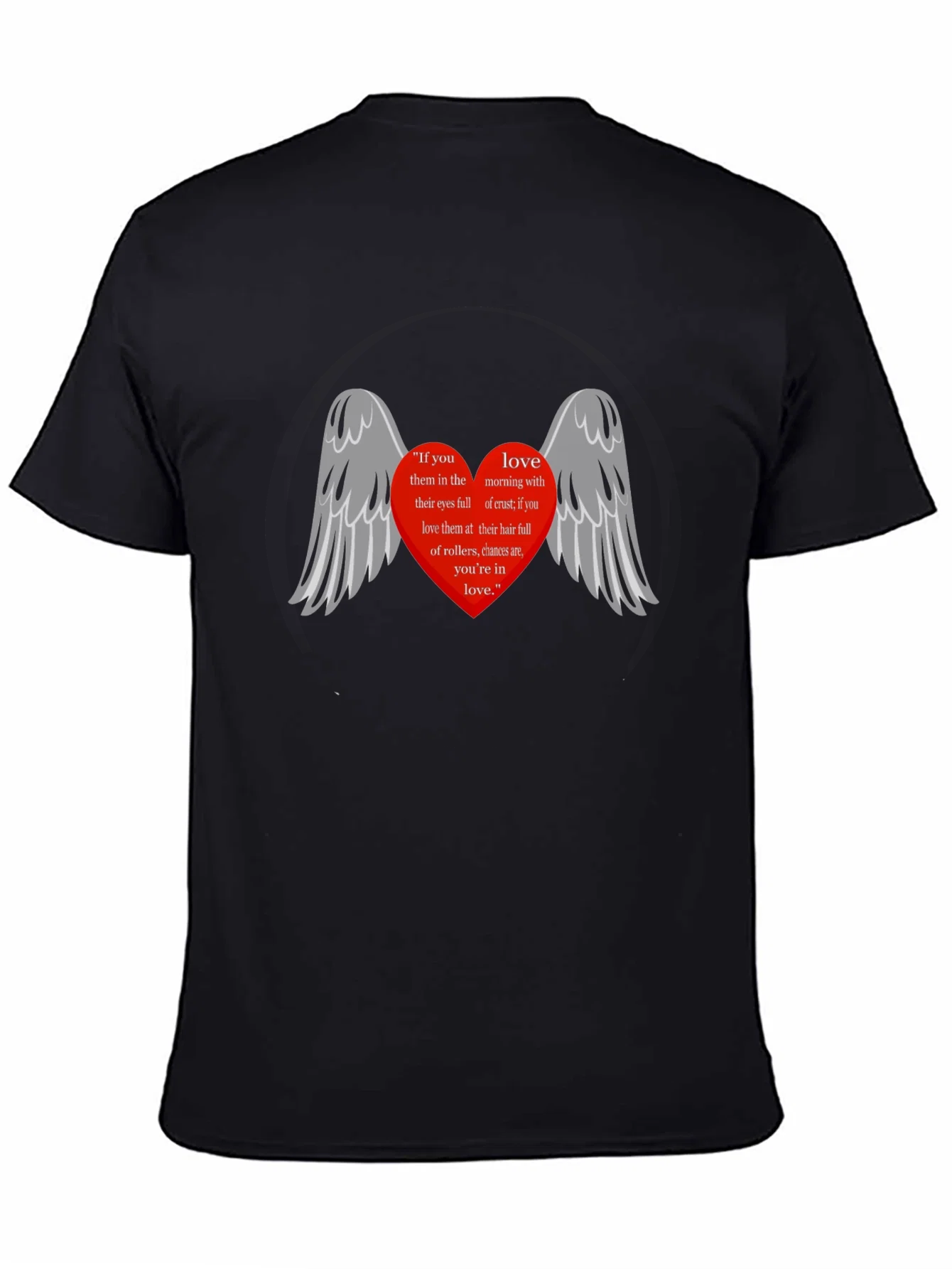 Rebbecca Love Quote Heart Wings Graphic T-Shirt