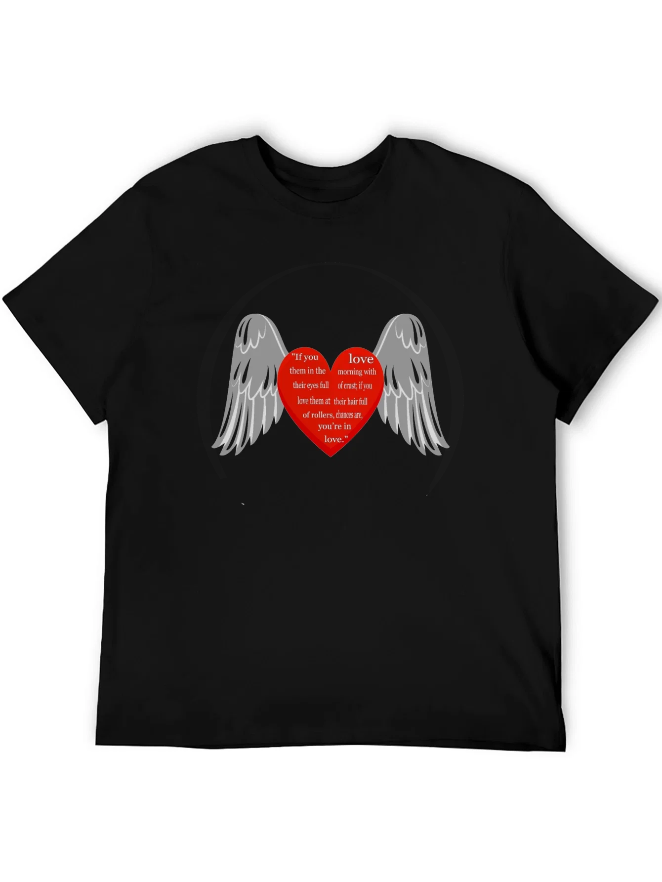 Rebbecca Love Quote Heart Wings Graphic T-Shirt