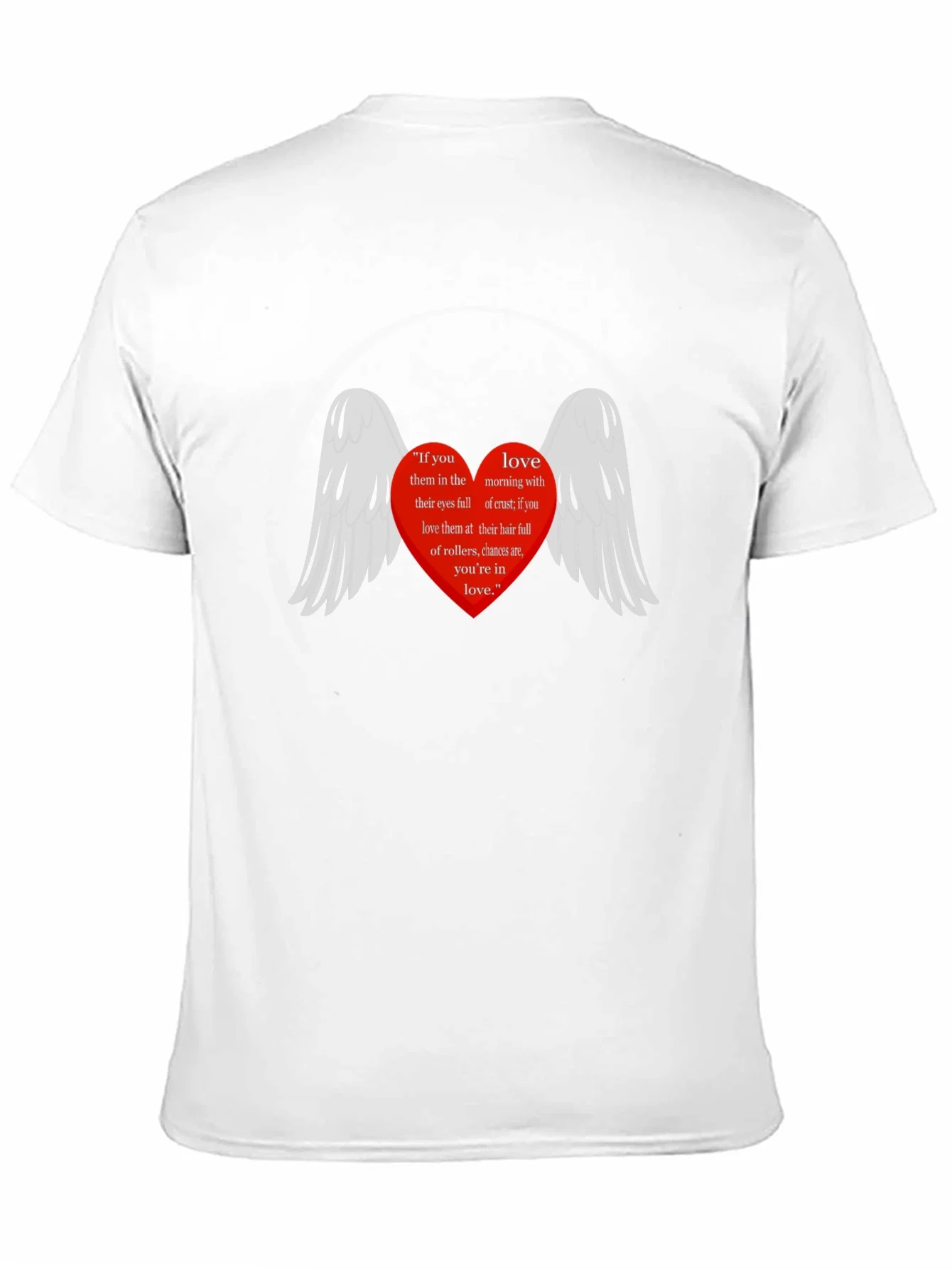 Rebbecca Love Quote Heart Wings Graphic T-Shirt