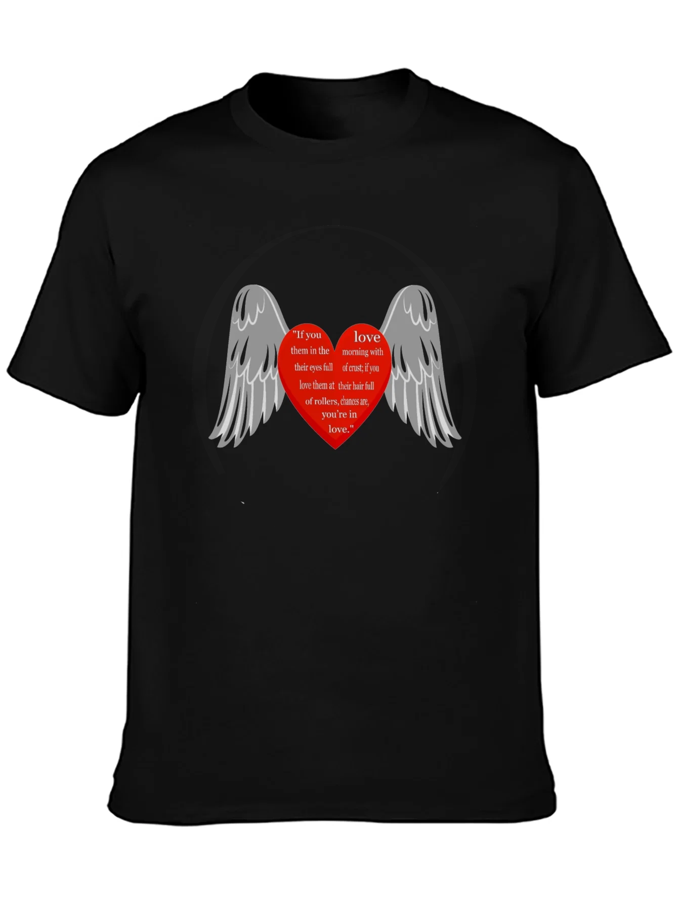Rebbecca Love Quote Heart Wings Graphic T-Shirt