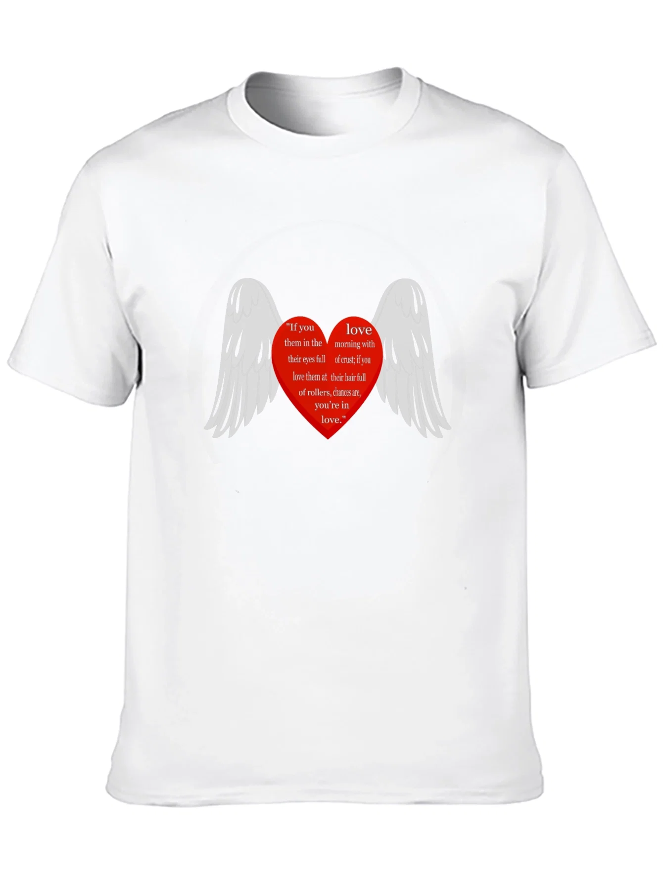 Rebbecca Love Quote Heart Wings Graphic T-Shirt