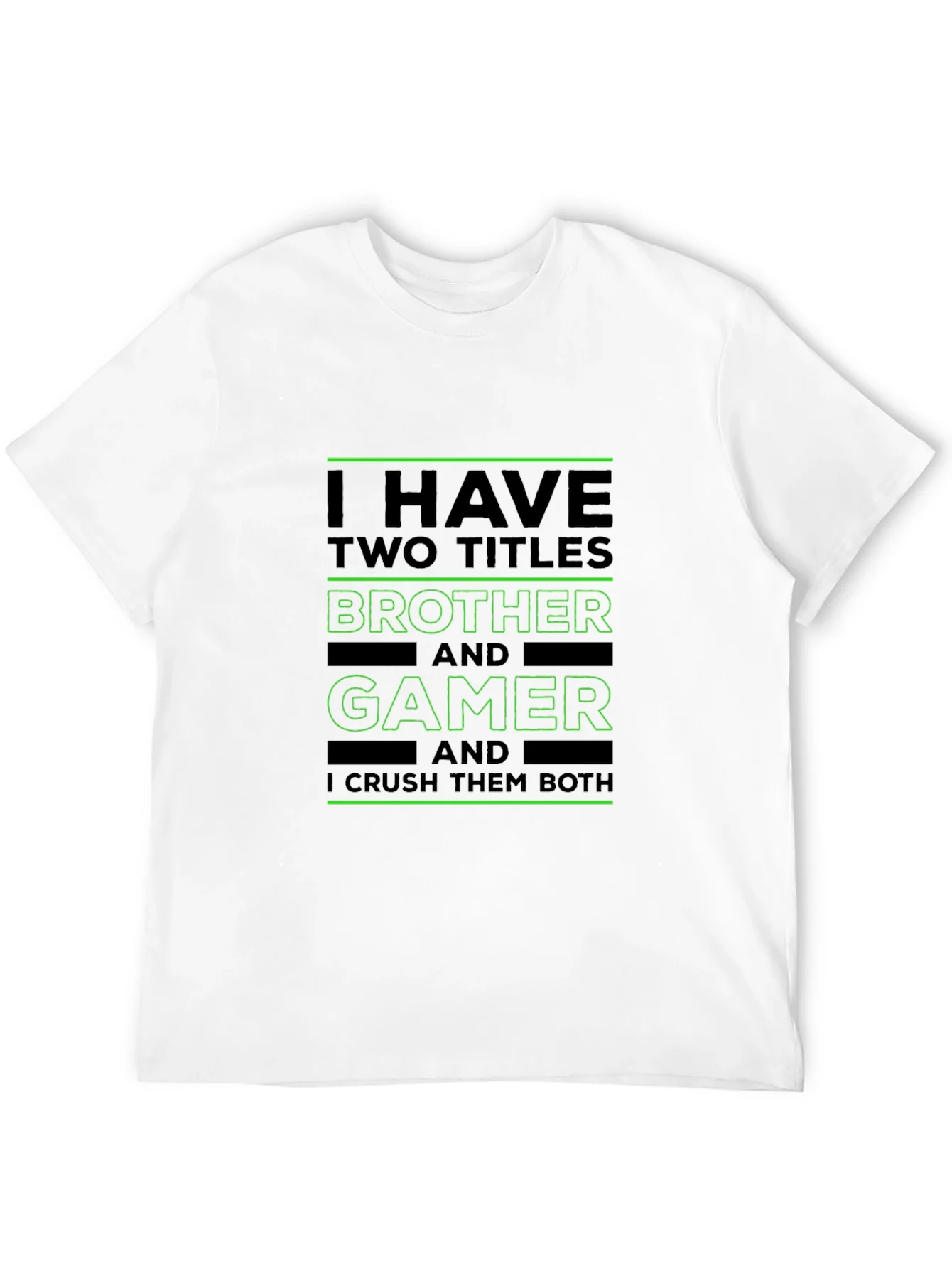 Camiseta Negra Brother and Gamer para Hombre