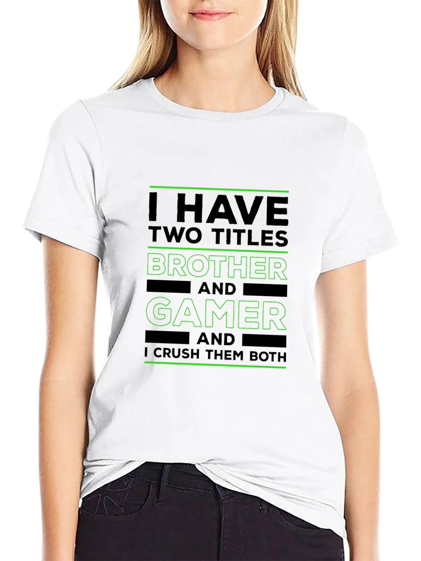 Camiseta Negra Brother and Gamer para Hombre