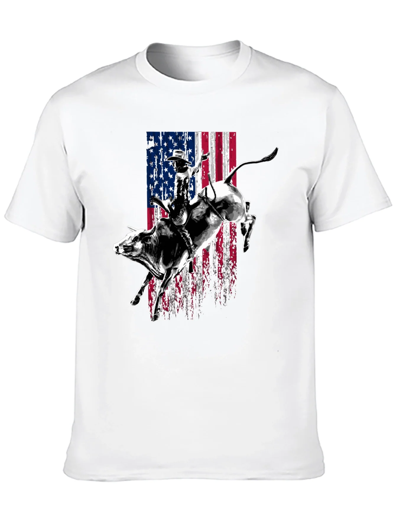 Camiseta Vaquero Toro Bandera Americana