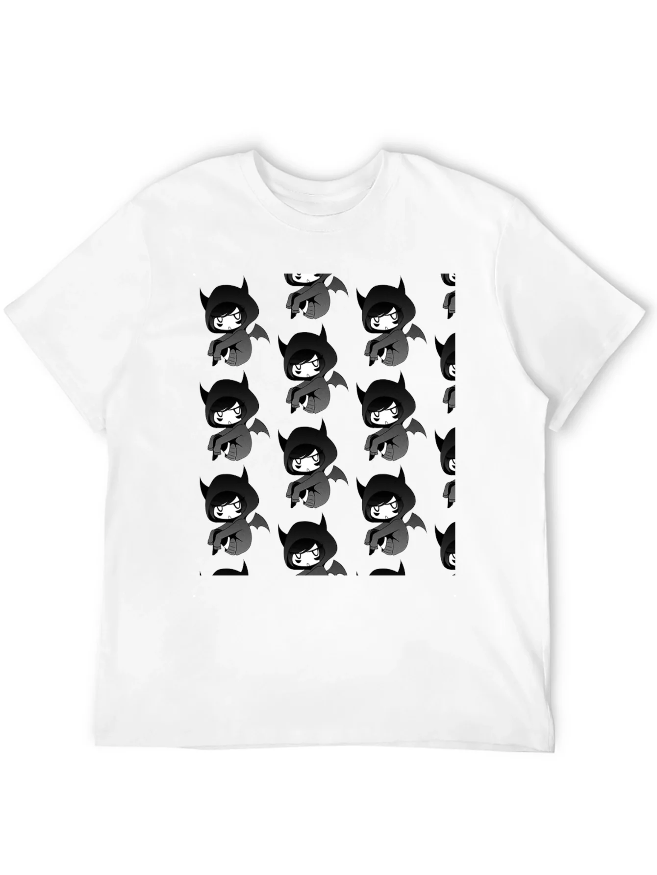 Camiseta Negra Estampado Personaje G¨®tico