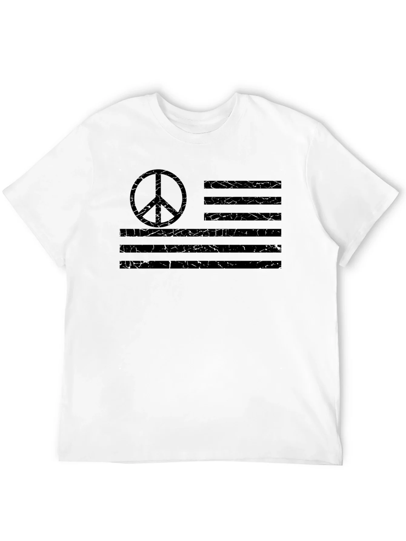 Rebbecca Peace Flag Graphic T-Shirt - Black