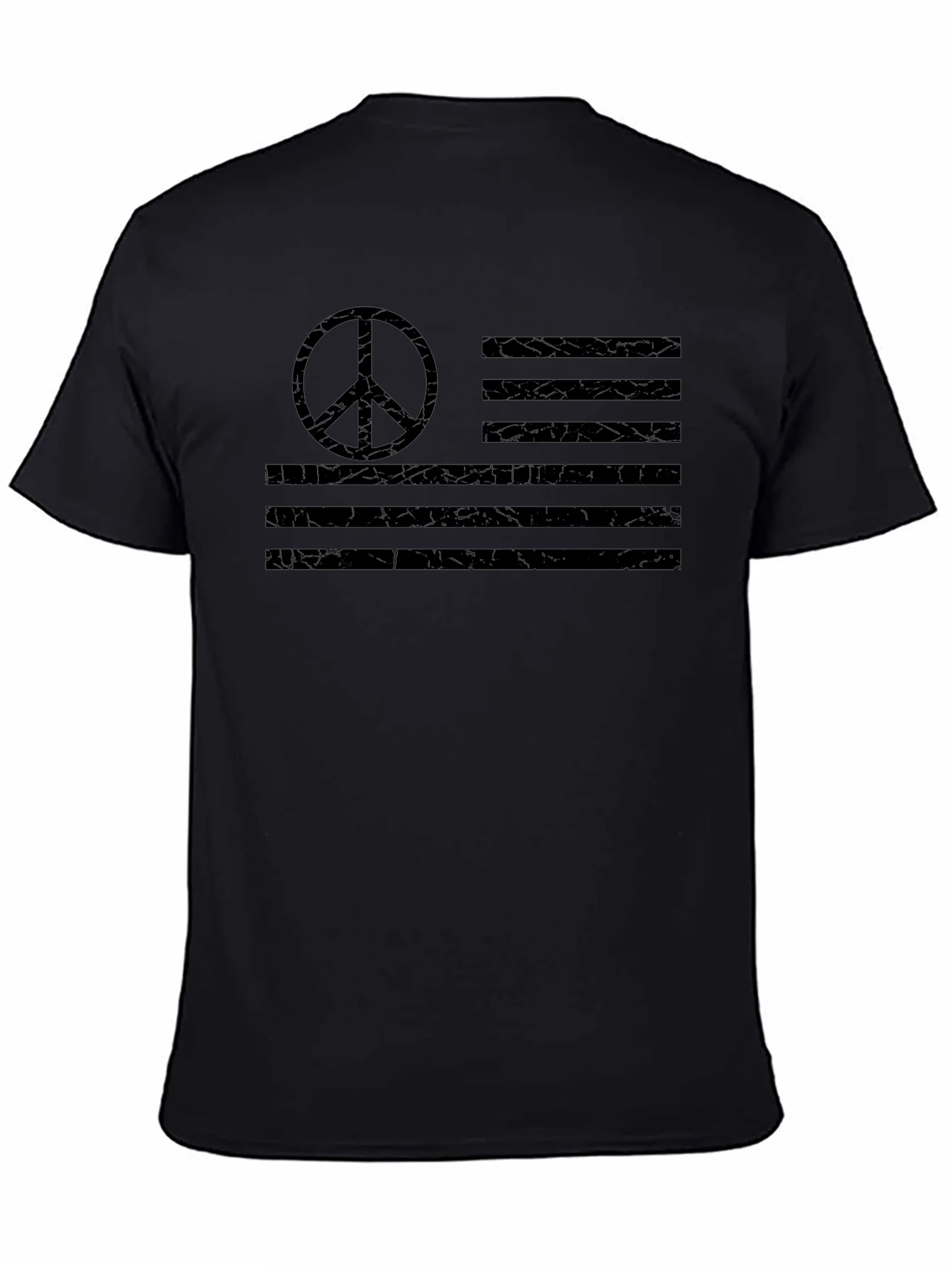 Rebbecca Peace Flag Graphic T-Shirt - Black