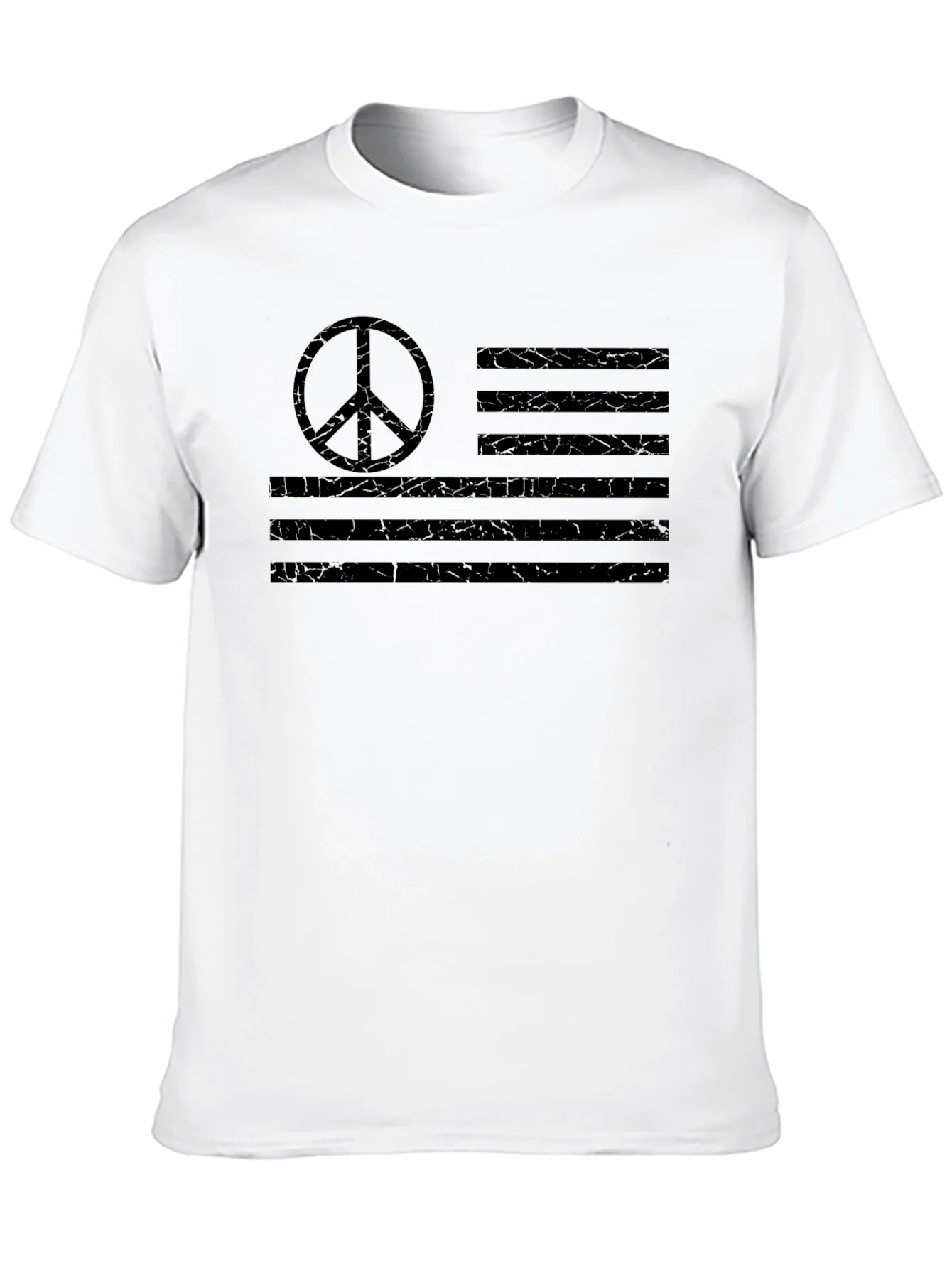 Rebbecca Peace Flag Graphic T-Shirt - Black