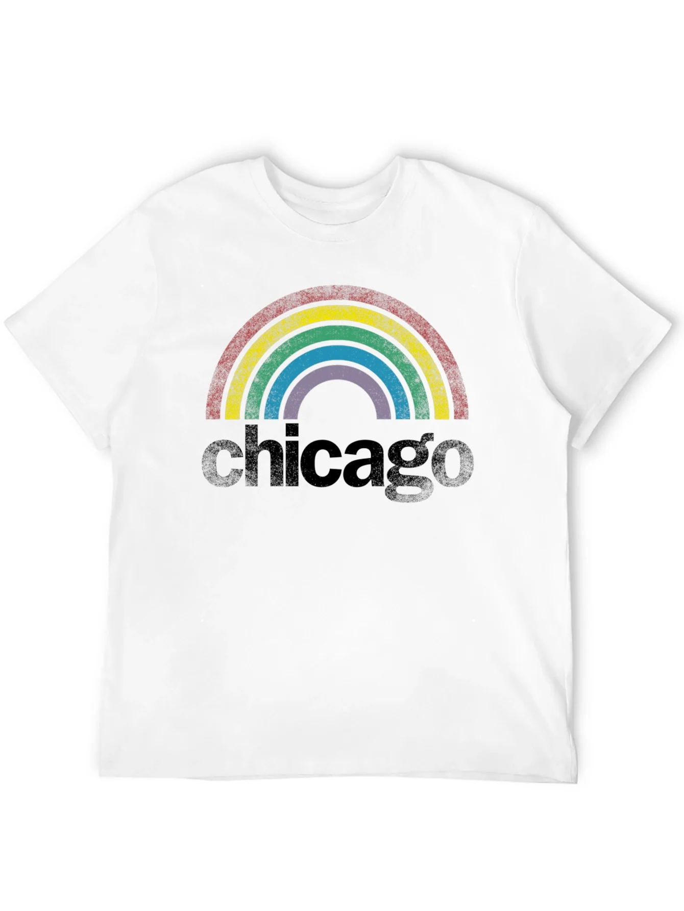 Rebbecca Chicago Rainbow Retro Graphic T-Shirt