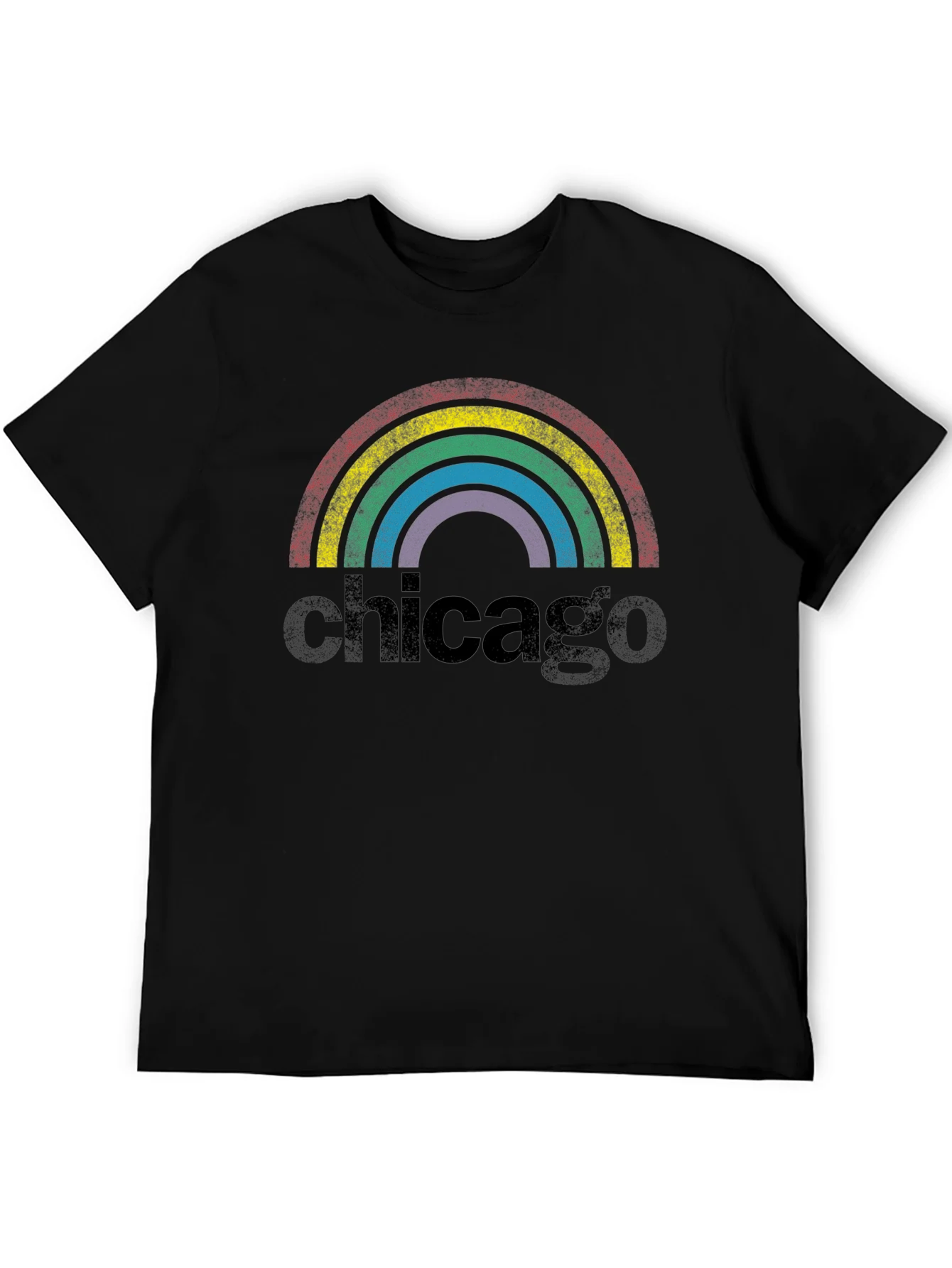Rebbecca Chicago Rainbow Retro Graphic T-Shirt