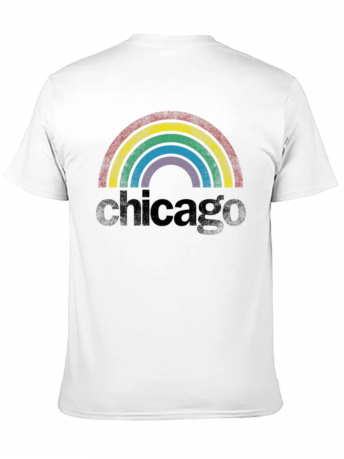 Rebbecca Chicago Rainbow Retro Graphic T-Shirt