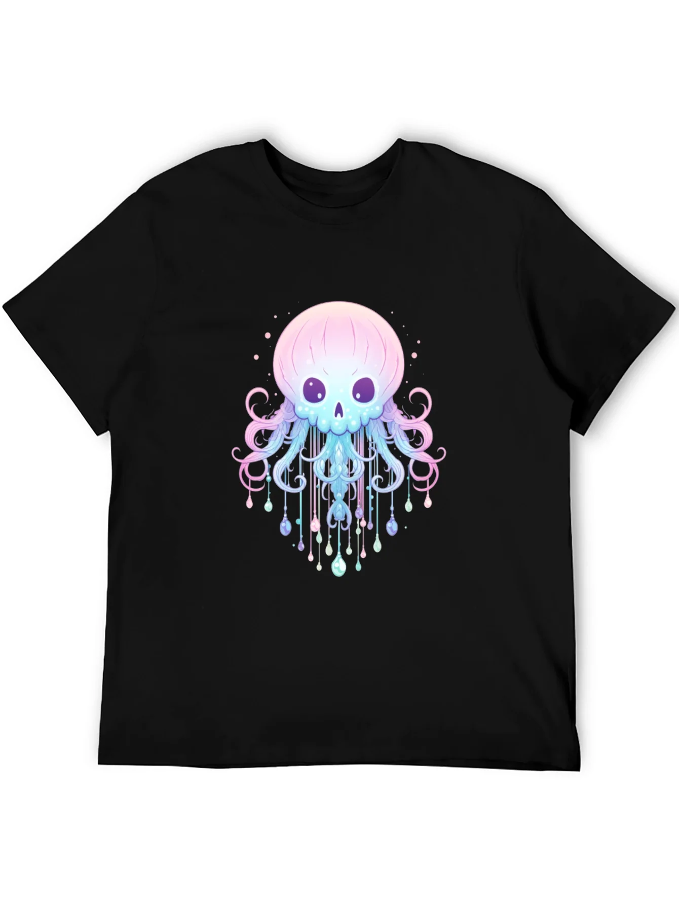 Camiseta Negra con Dise?o de Medusa Esquel¨¦tica