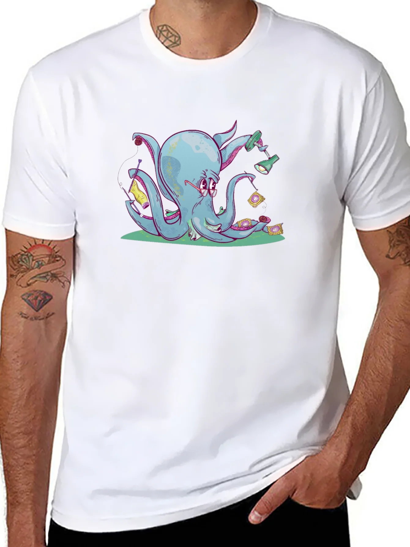 Rebbecca Knitting Octopus Graphic Tee