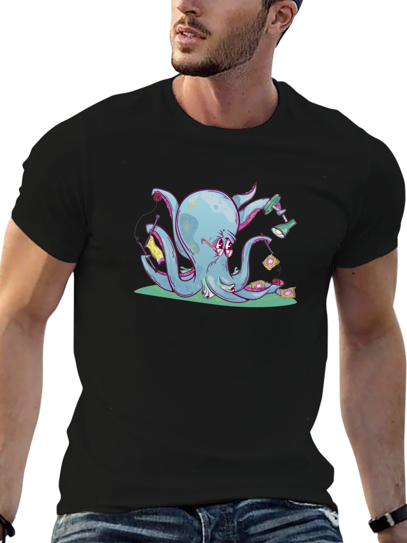 Rebbecca Knitting Octopus Graphic Tee
