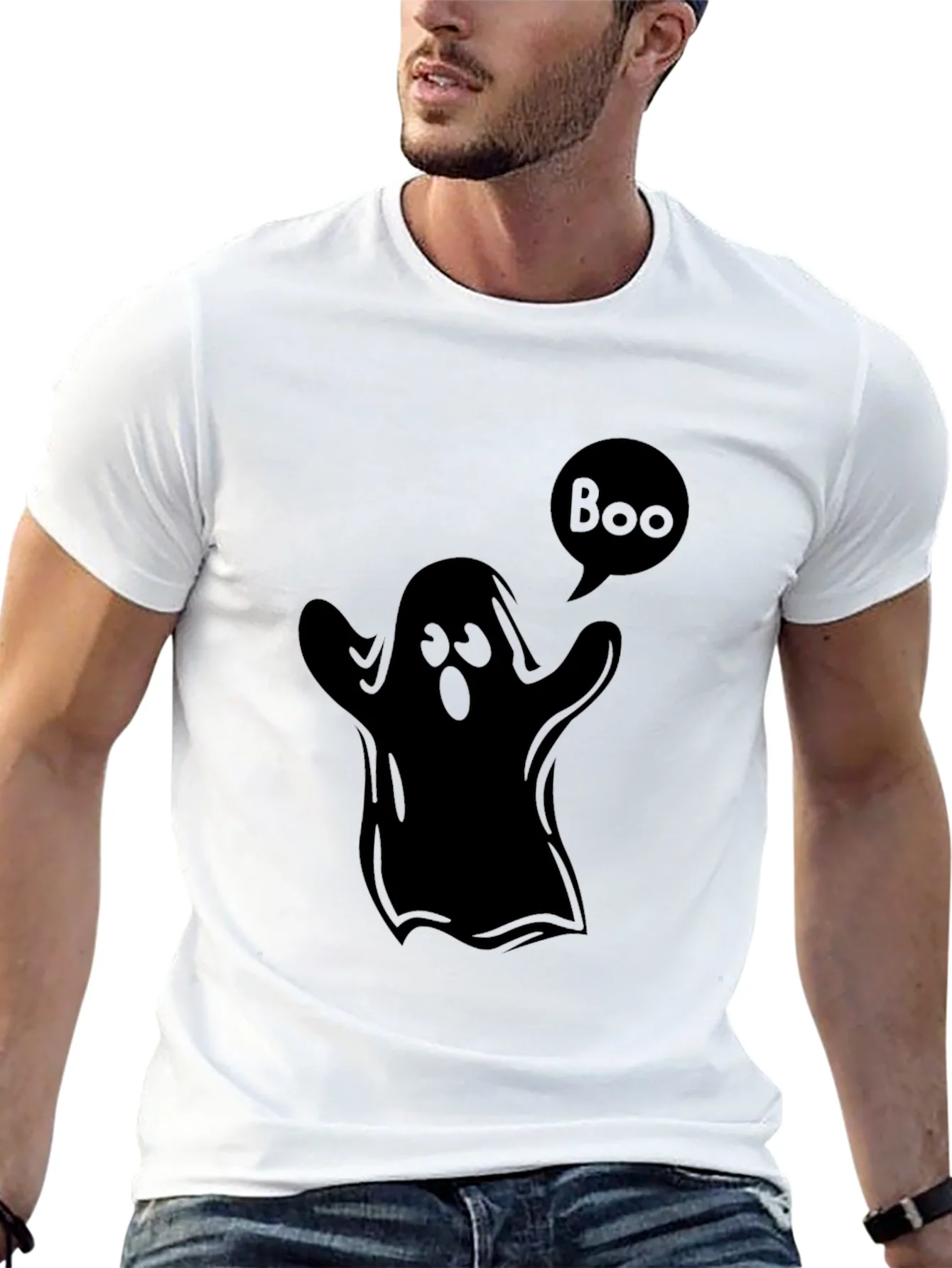 Rebbecca Boo Ghost Black T-Shirt - Halloween Spooky Season