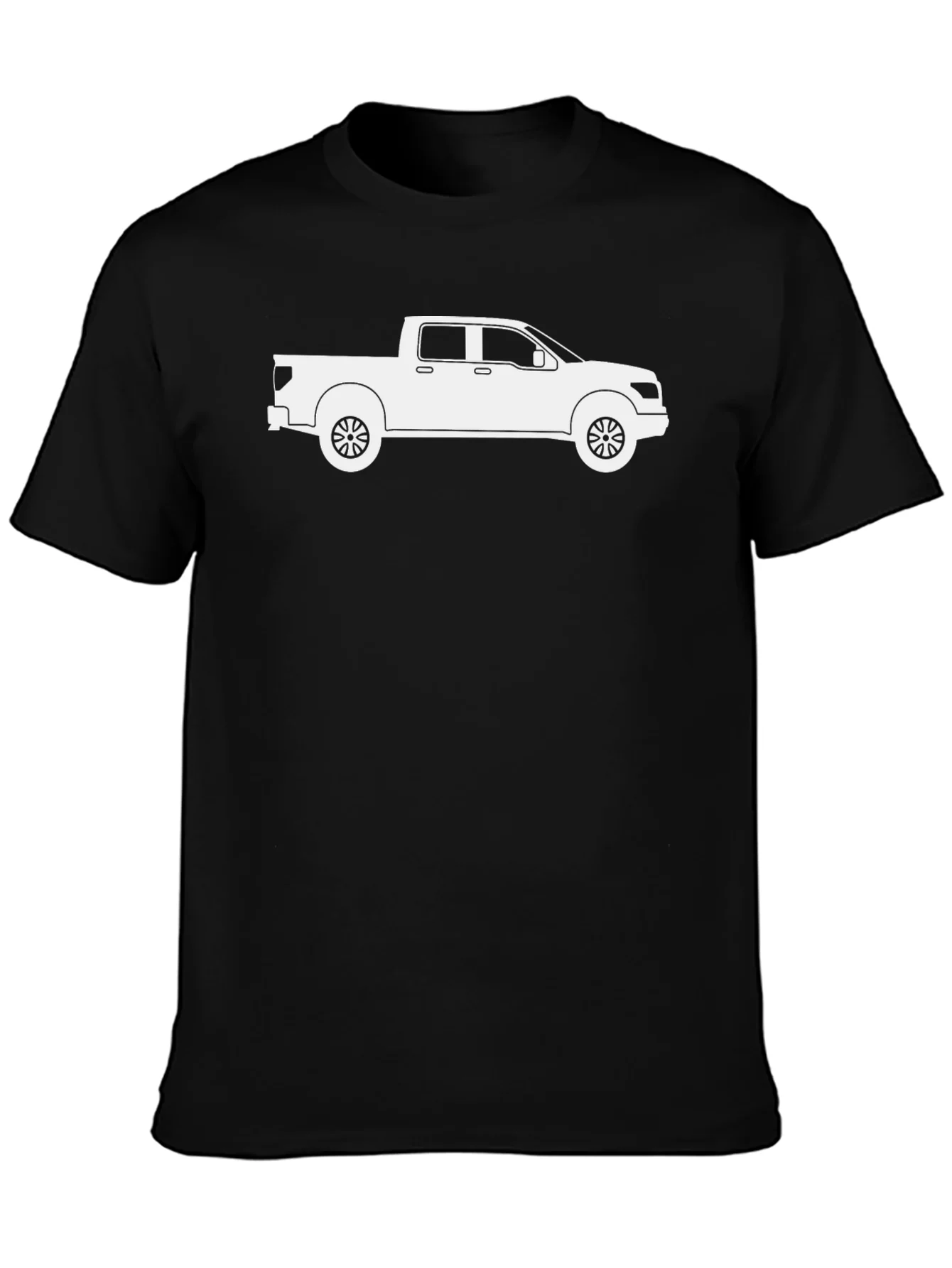 Camiseta Negra con Dise?o de Camioneta Pickup