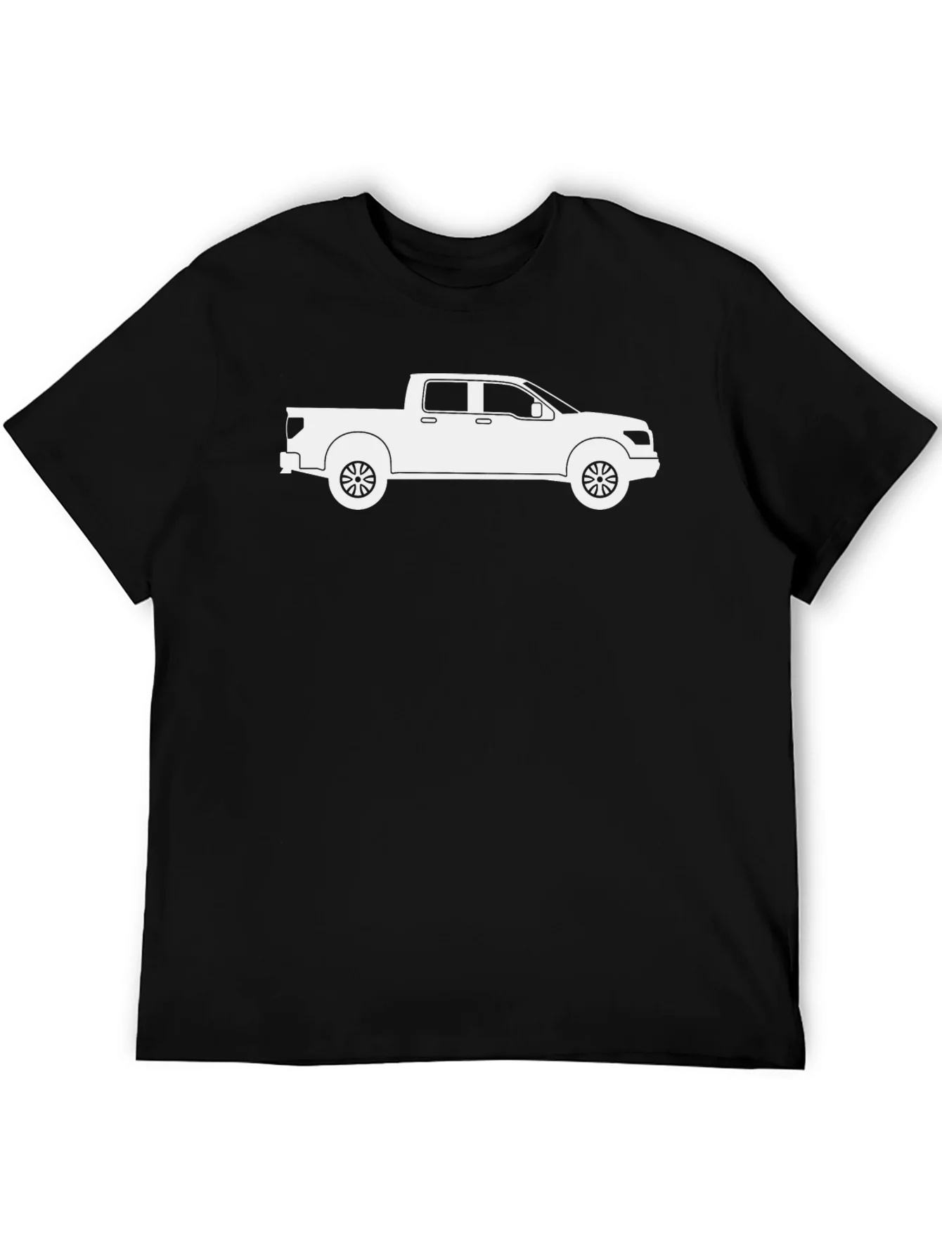 Camiseta Negra con Dise?o de Camioneta Pickup