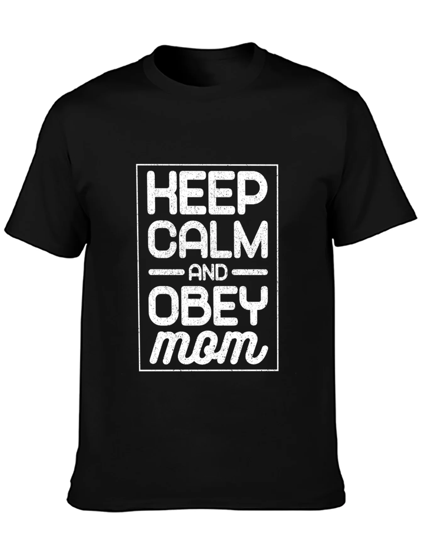Camiseta Negra Keep Calm and Obey Mom
