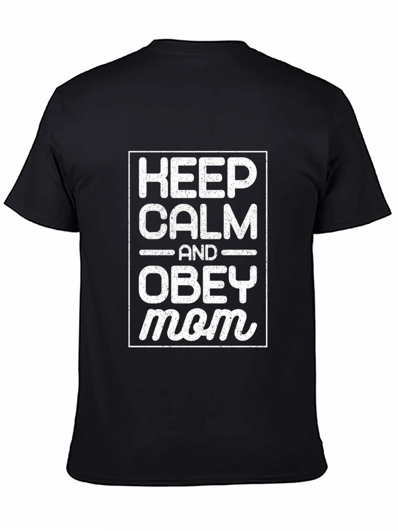 Camiseta Negra Keep Calm and Obey Mom