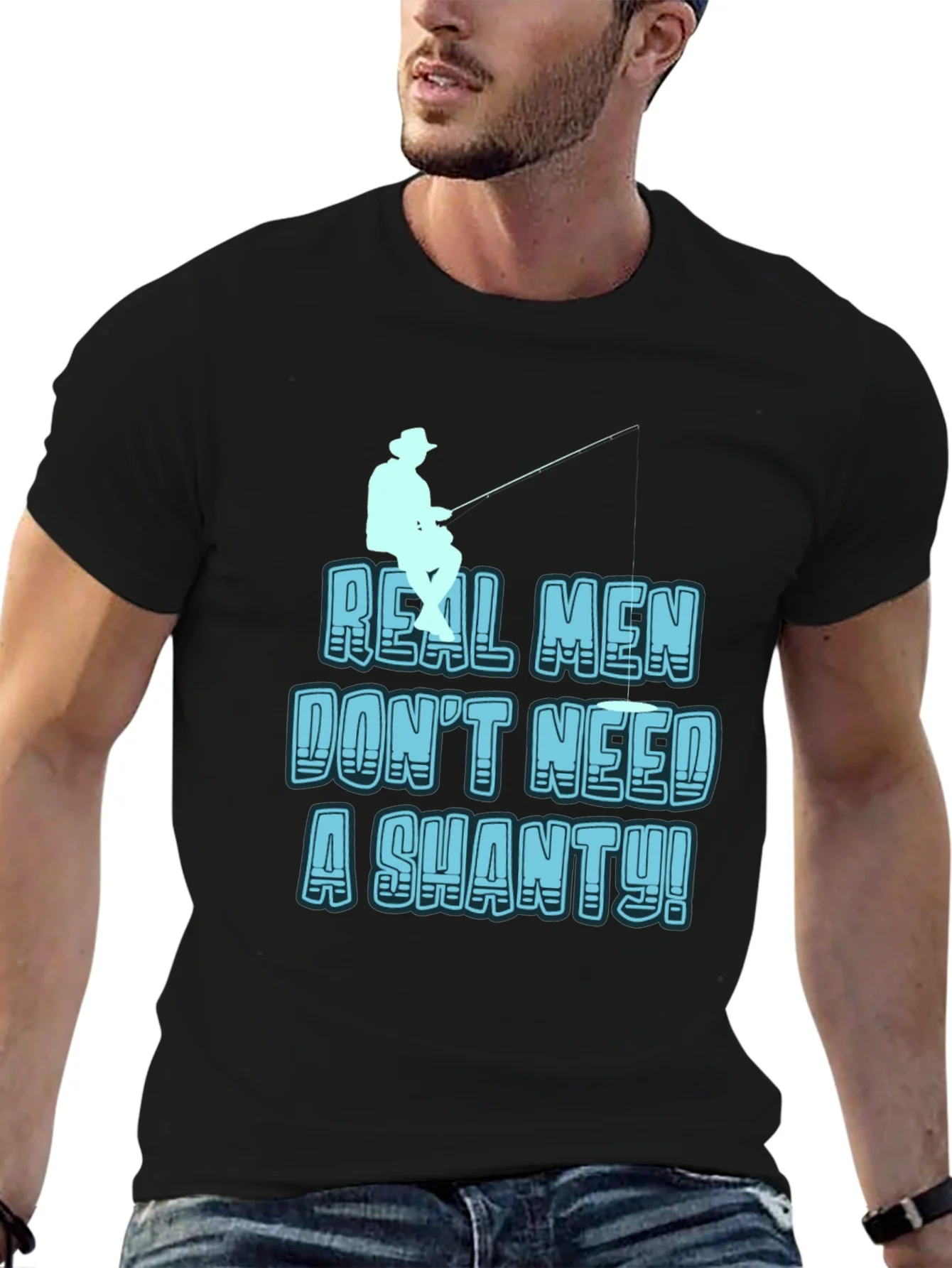 Camiseta Hombre: Pesca sin Caba?a ?Estilo Aut¨¦ntico!