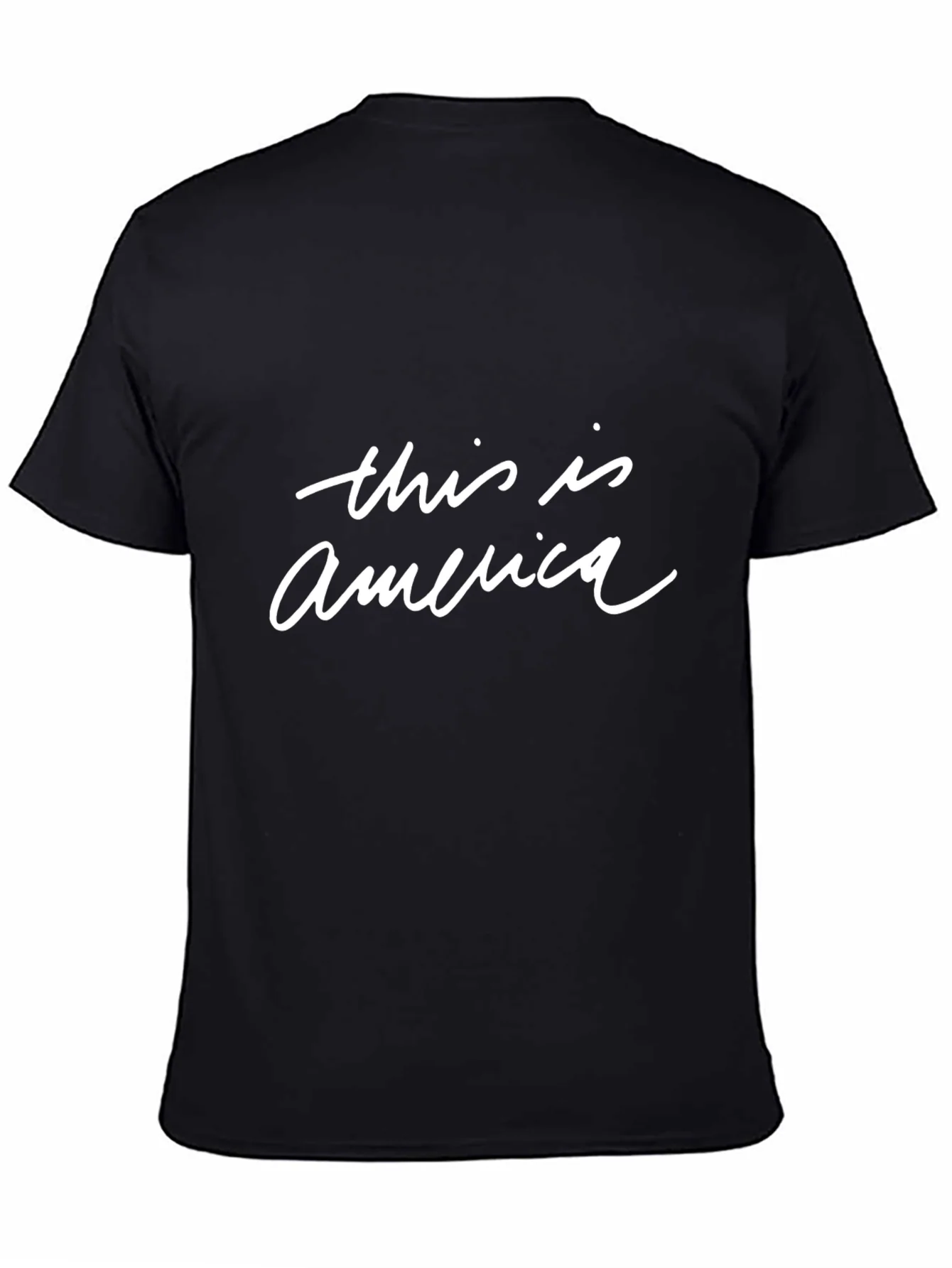 Camiseta Negra This is America Casual y C¨®moda
