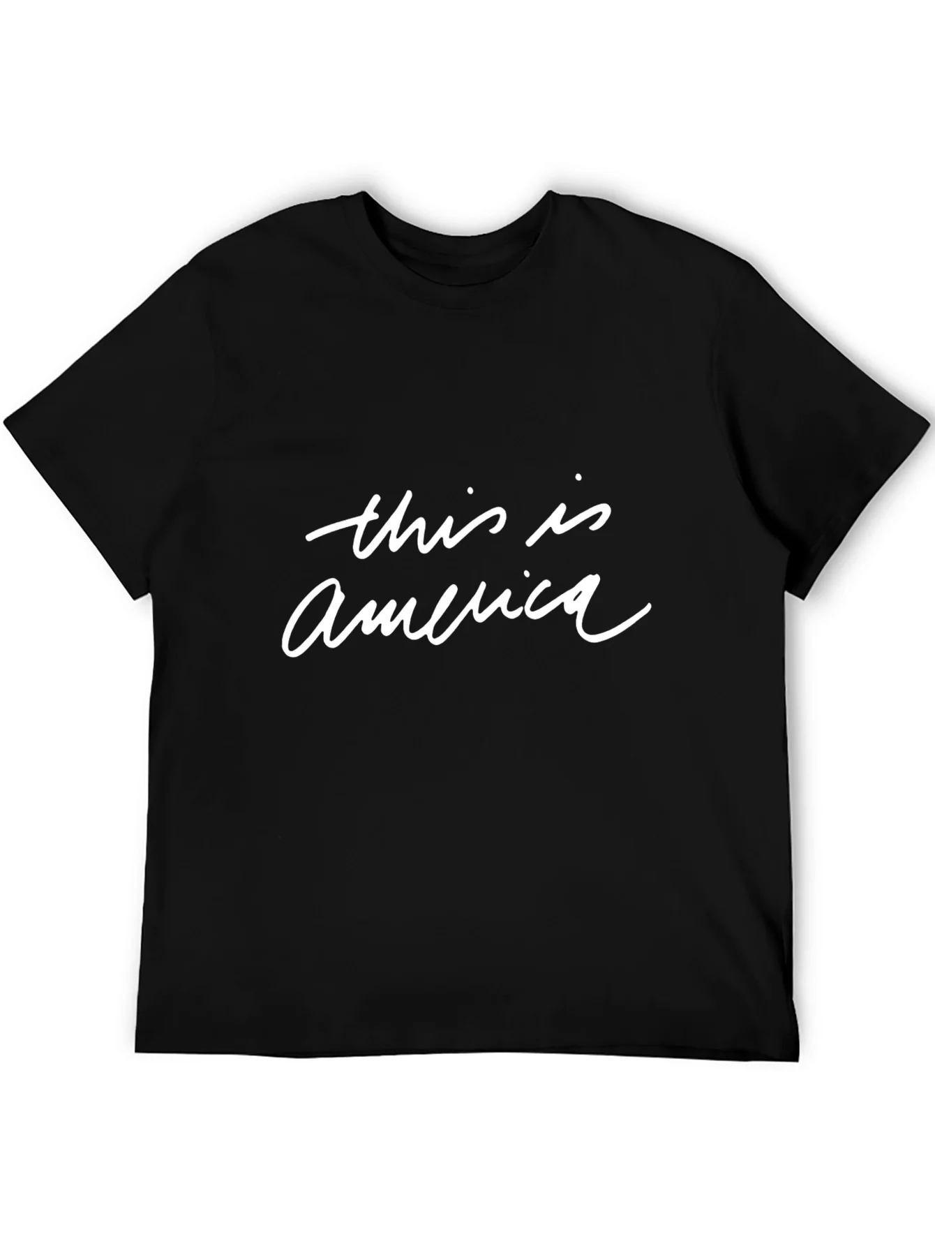 Camiseta Negra This is America Casual y C¨®moda