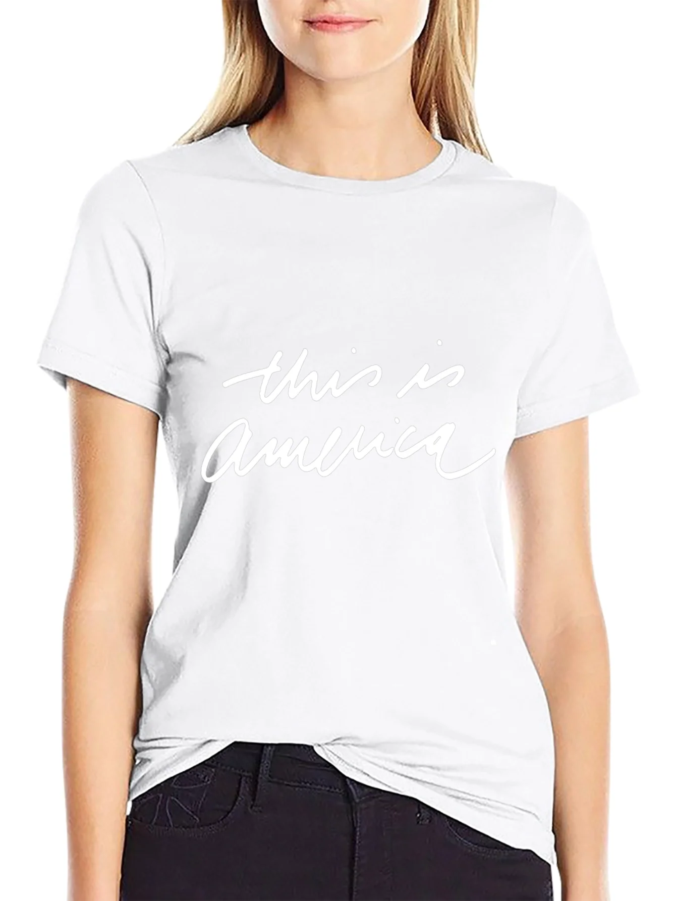 Camiseta Negra This is America Casual y C¨®moda