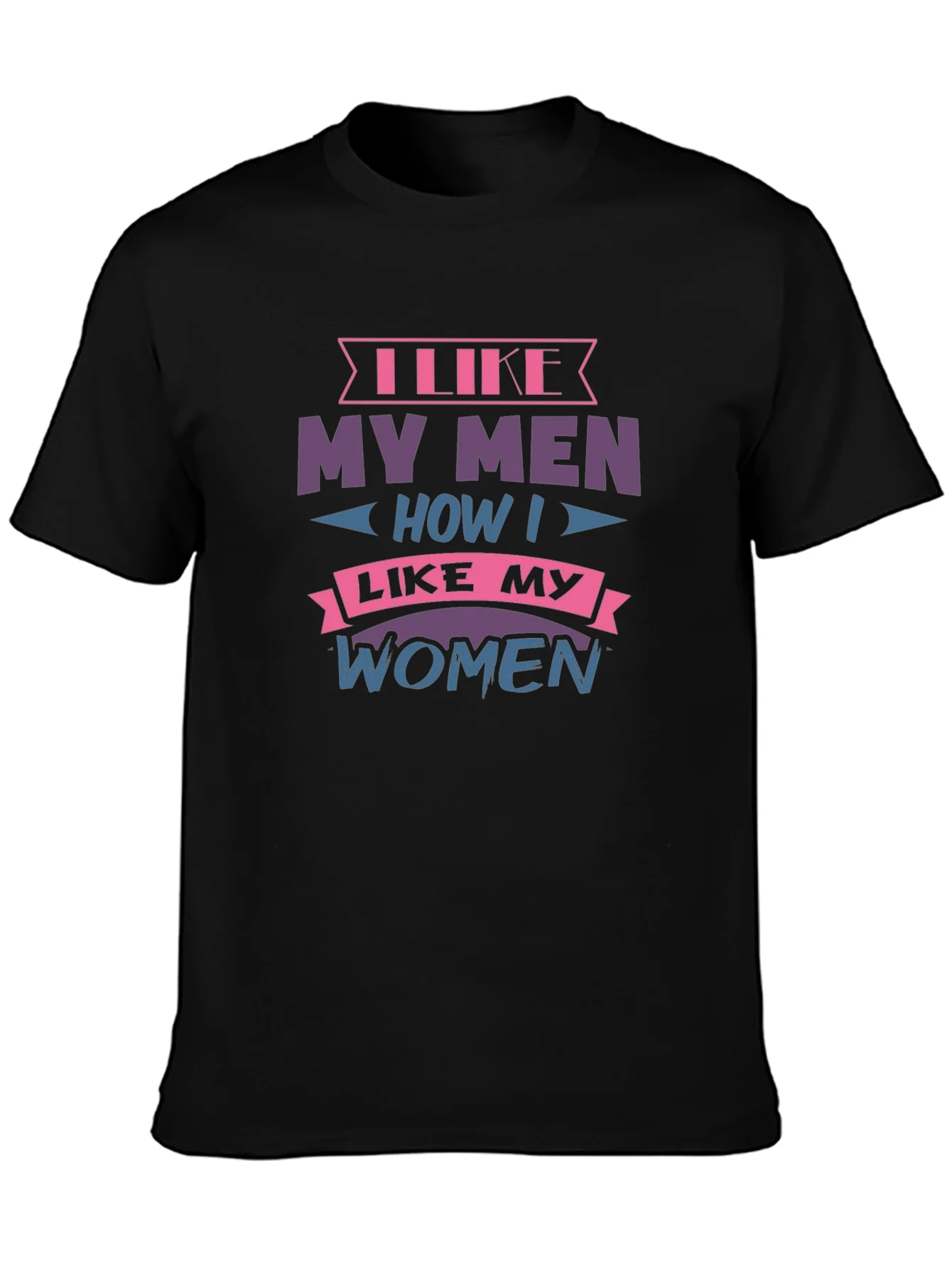 Camiseta Negra con Dise?o I Like My Men
