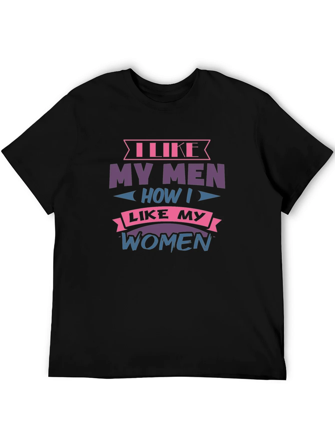 Camiseta Negra con Dise?o I Like My Men