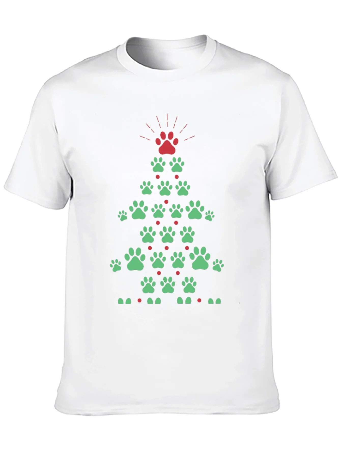 Rebbecca Festive Paw Print Christmas Tree T-Shirt