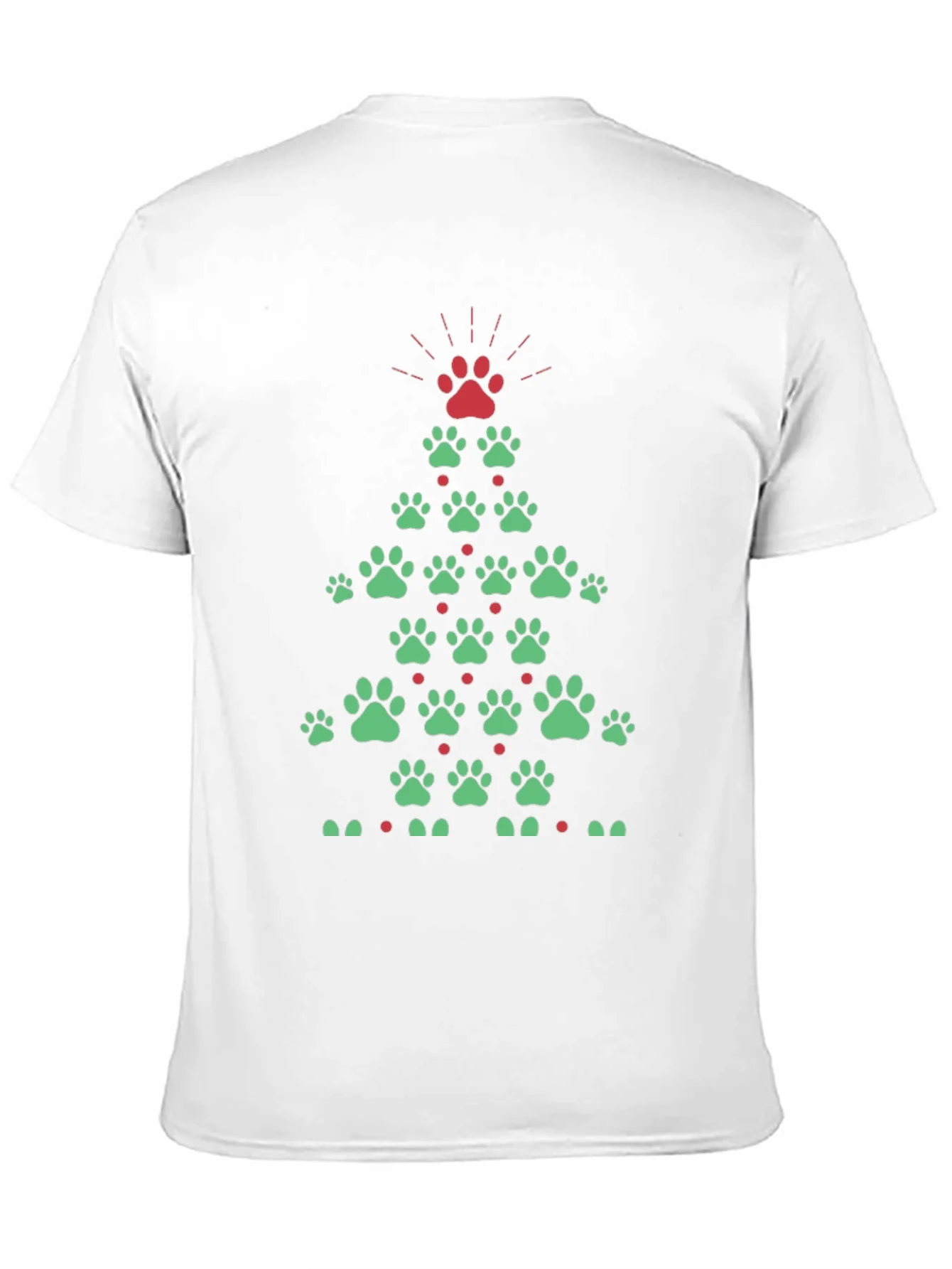 Rebbecca Festive Paw Print Christmas Tree T-Shirt