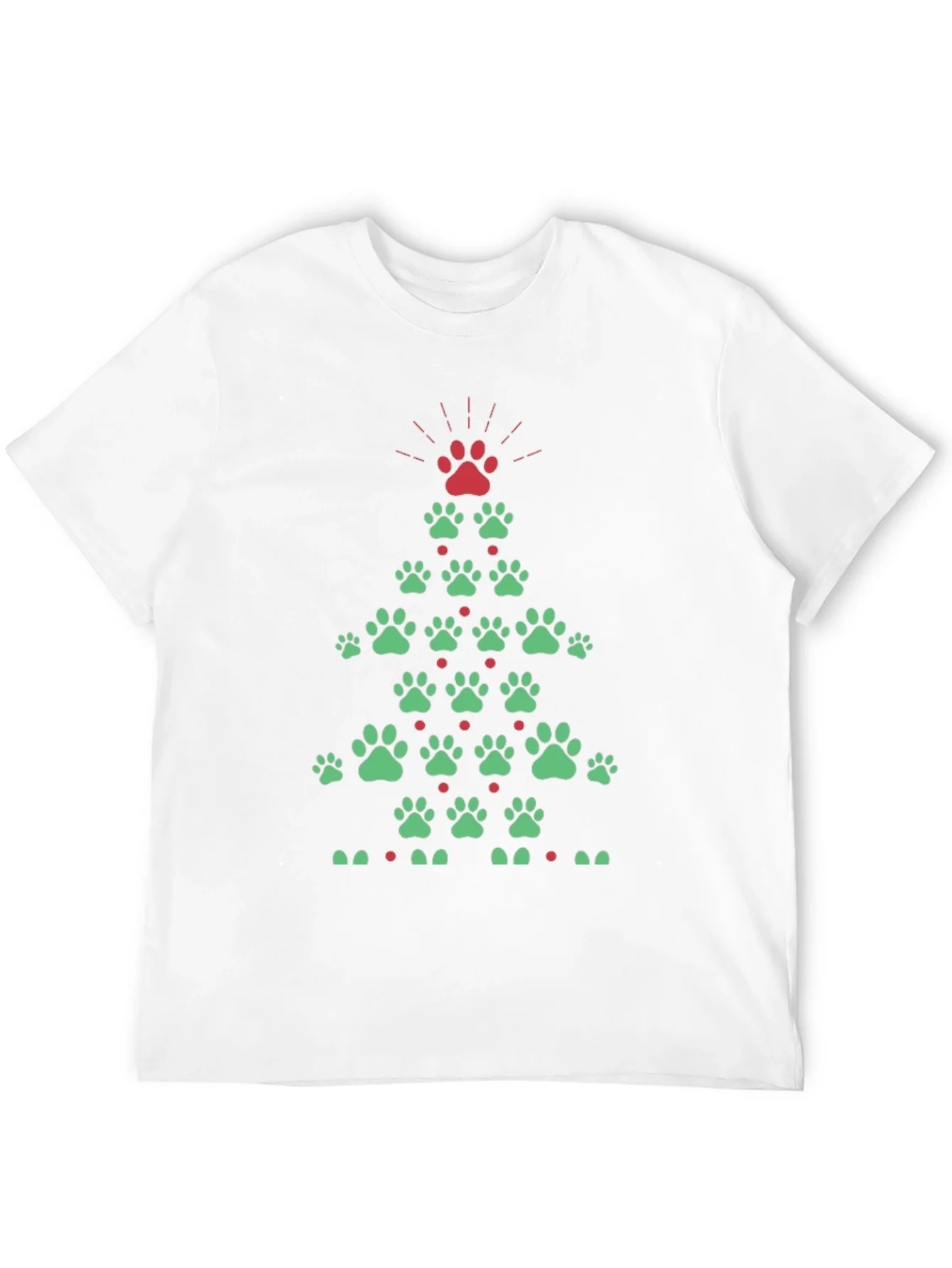 Rebbecca Festive Paw Print Christmas Tree T-Shirt