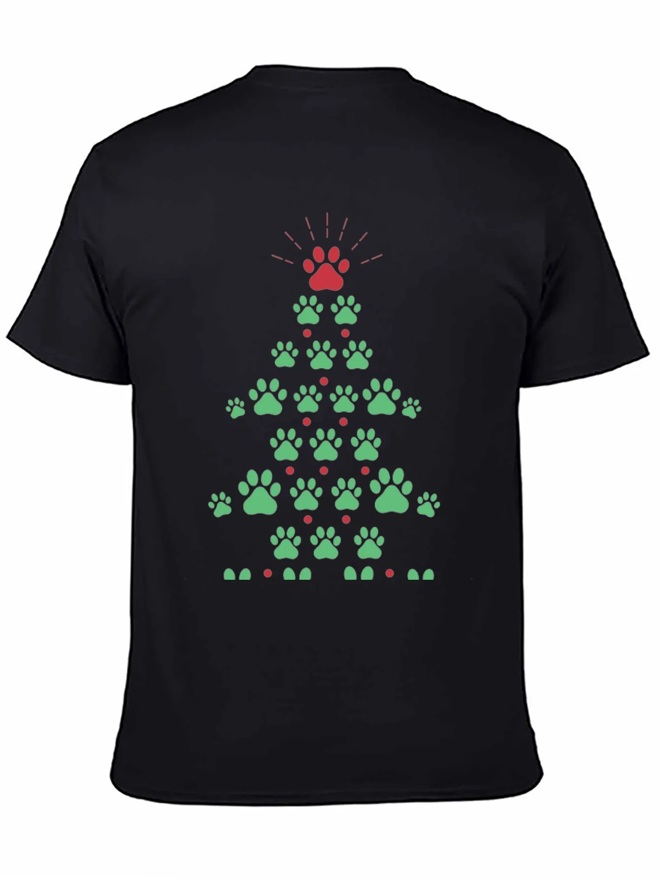 Rebbecca Festive Paw Print Christmas Tree T-Shirt