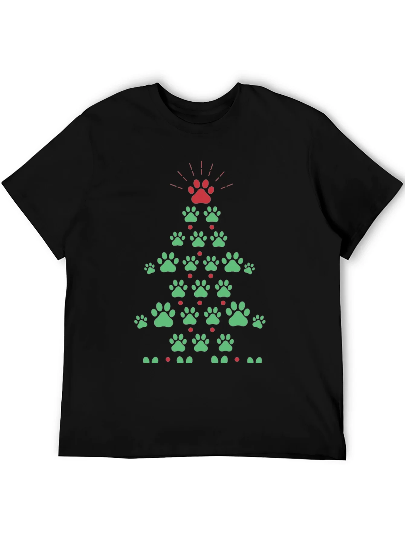 Rebbecca Festive Paw Print Christmas Tree T-Shirt