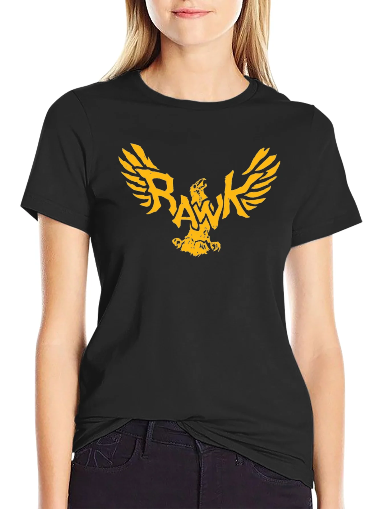 Rebbecca RAAWK Eagle Graphic Black T-Shirt